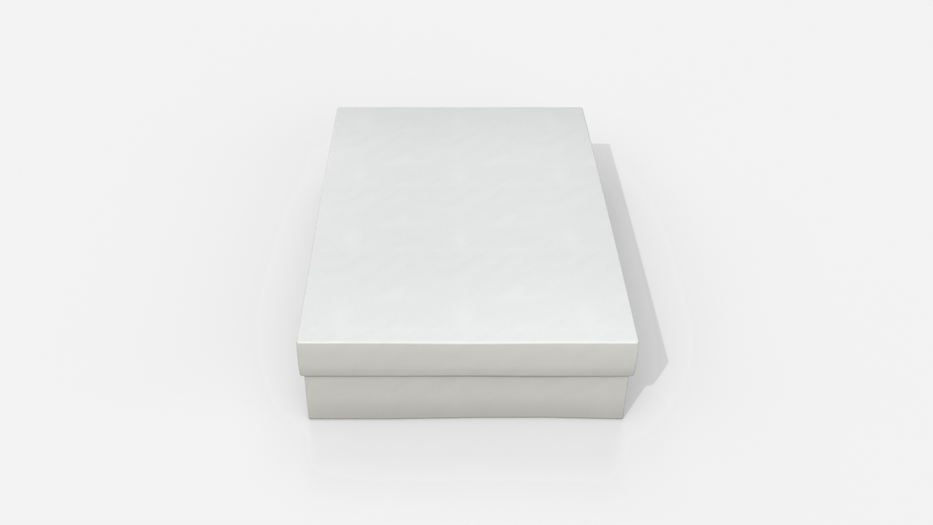 Rigid Box - Wide Rectangular with Lift-off Lid 3D Model