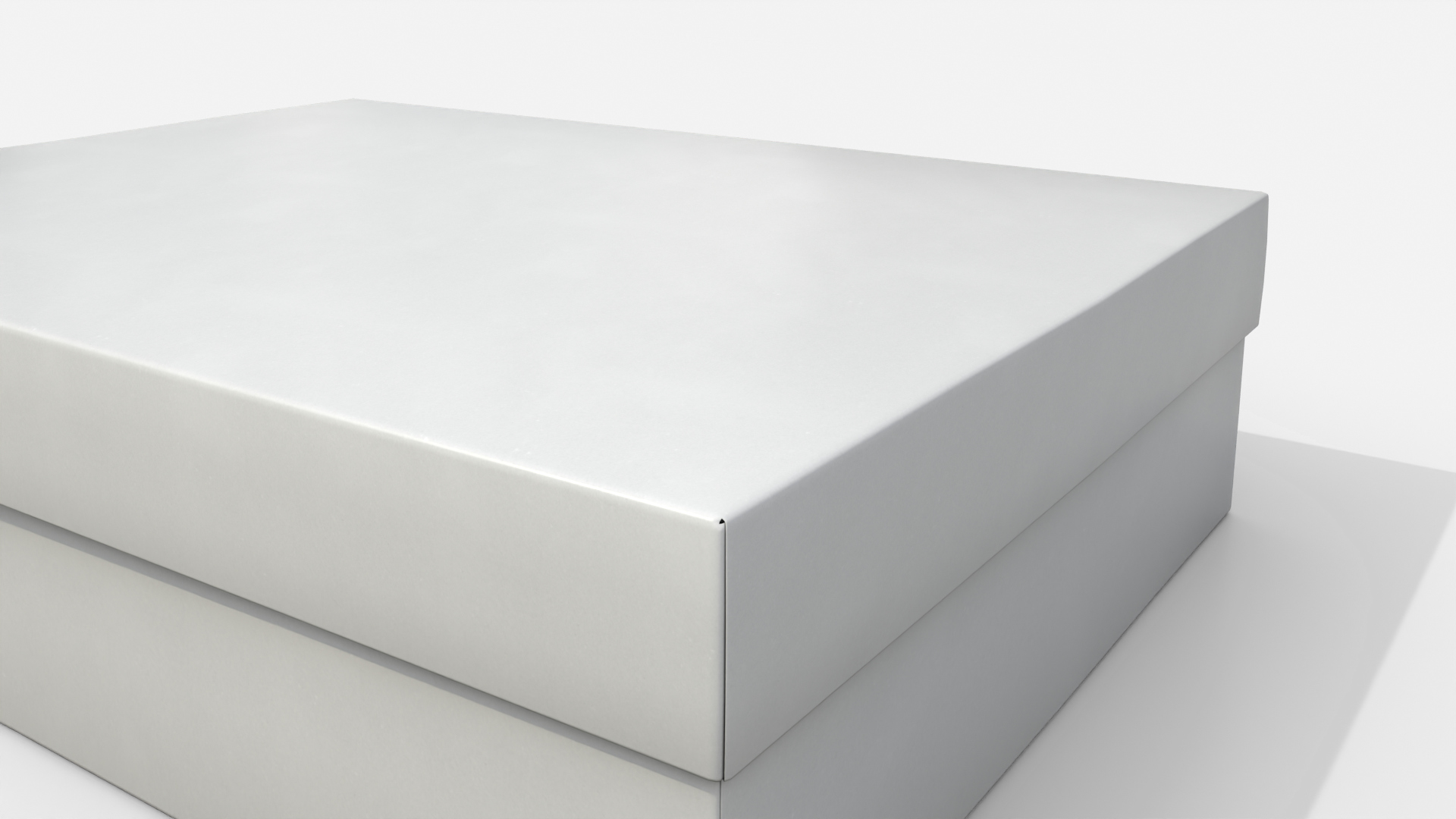Rigid Box - Wide Rectangular with Lift-off Lid 3D Model