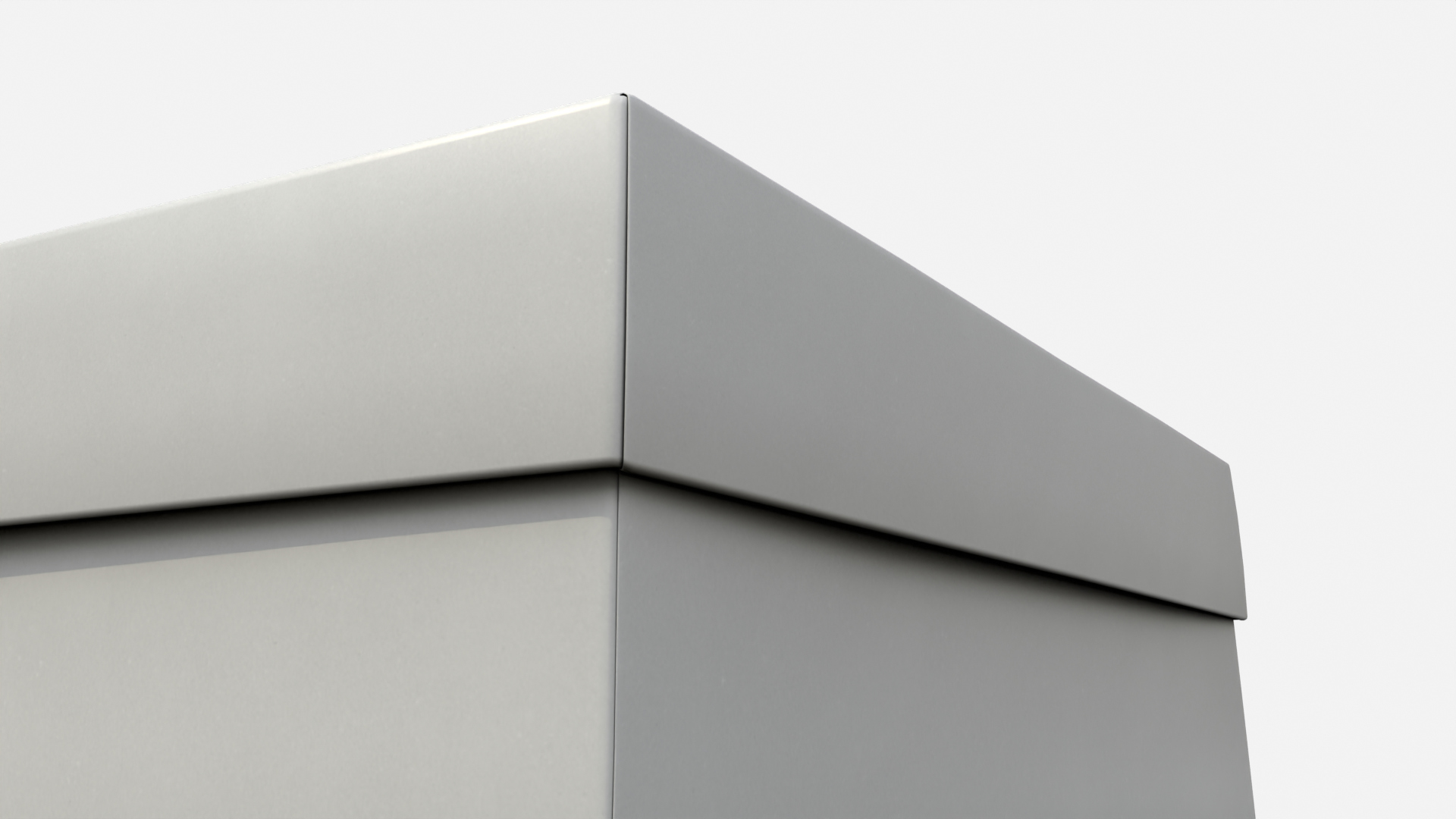 Rigid Box - Wide Rectangular with Lift-off Lid 3D Model