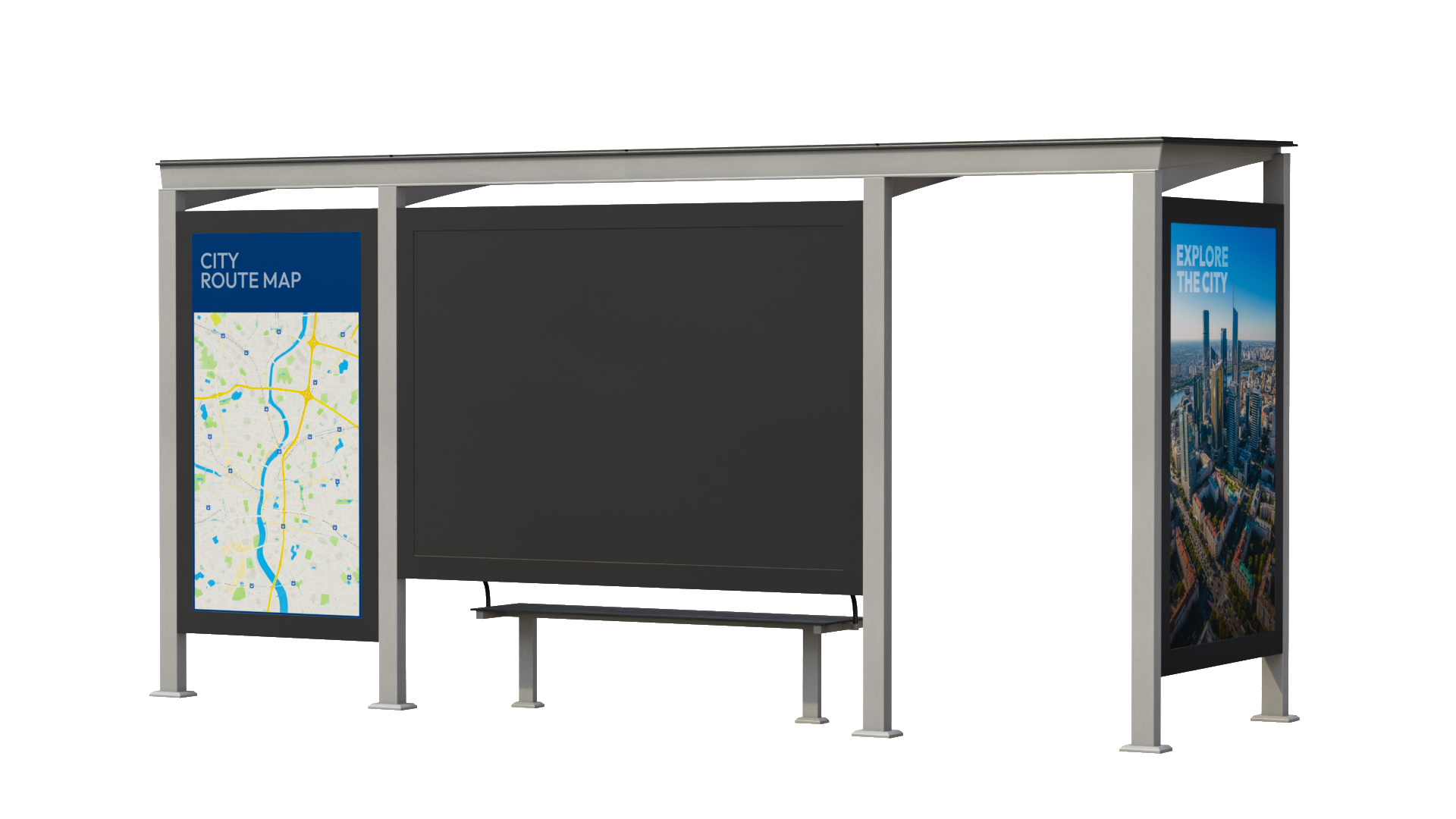 Transit Shelter - Smart Modular Display 3D Model
