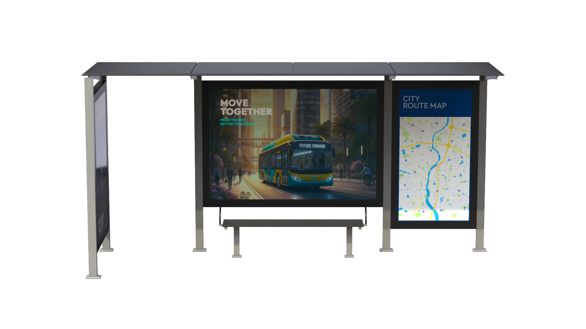 Transit Shelter - Smart Modular Display 3D Model