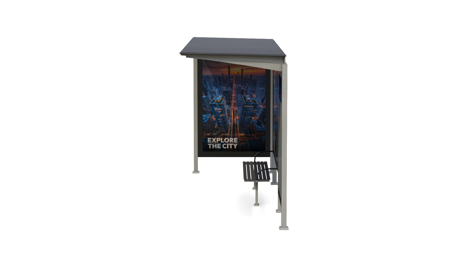 Transit Shelter - Smart Modular Display 3D Model