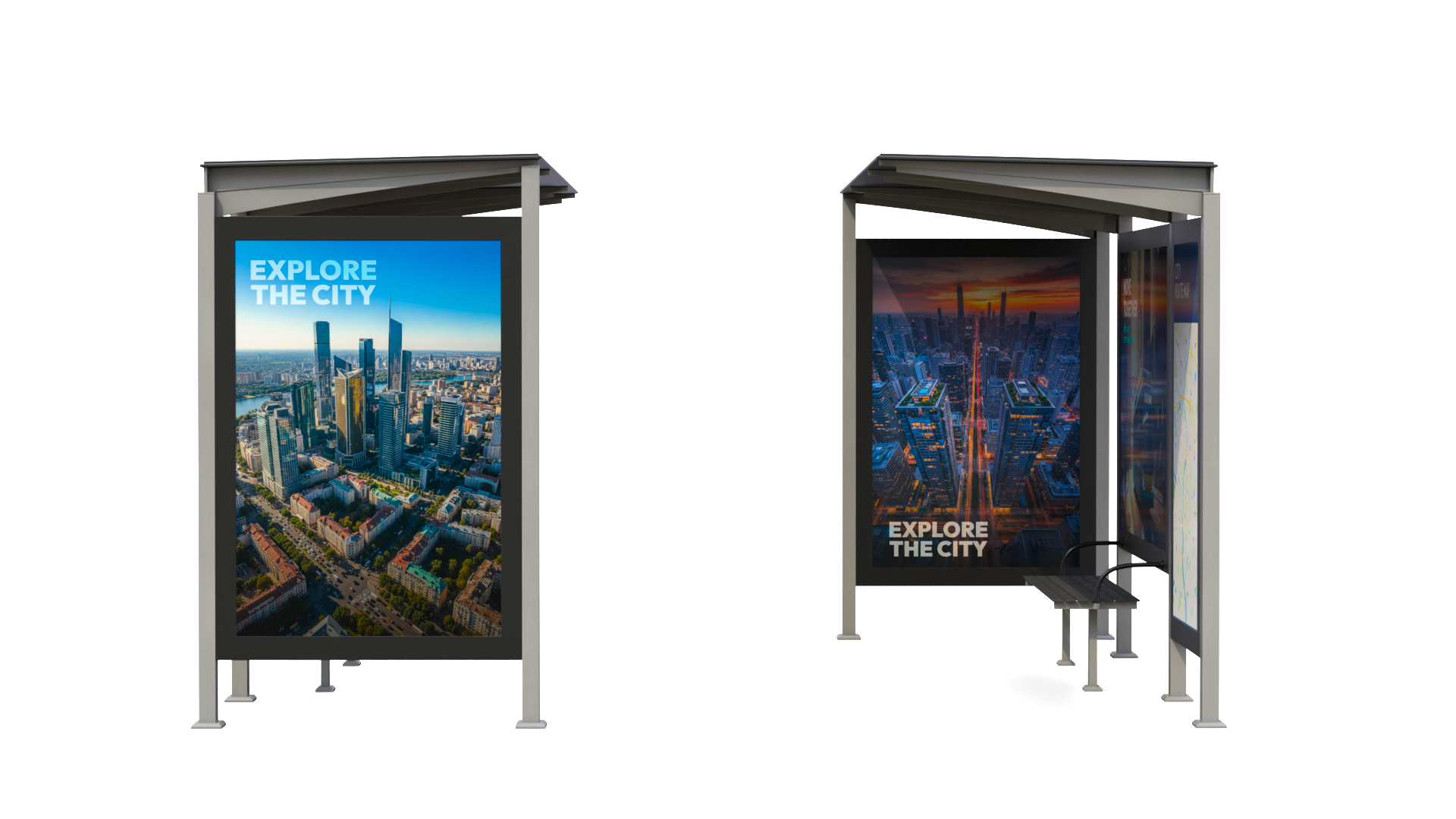 Transit Shelter - Smart Modular Display 3D Model