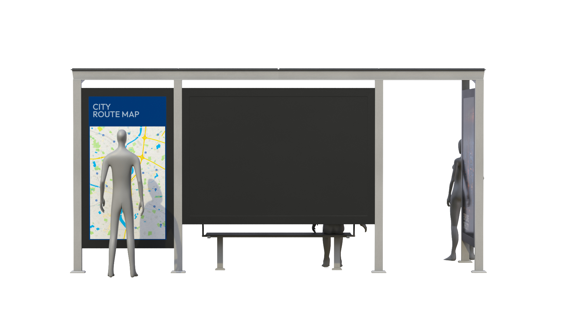 Transit Shelter - Smart Modular Display 3D Model