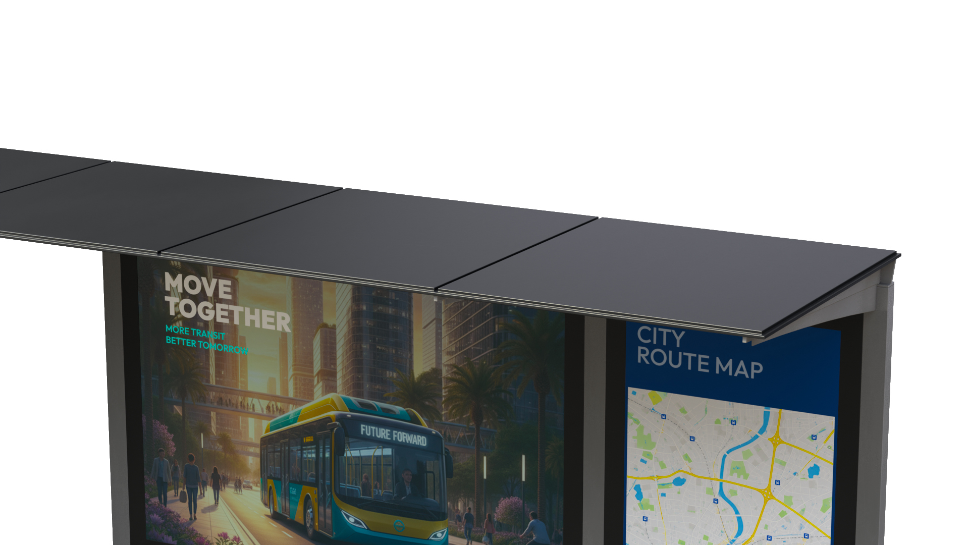 Transit Shelter - Smart Modular Display 3D Model