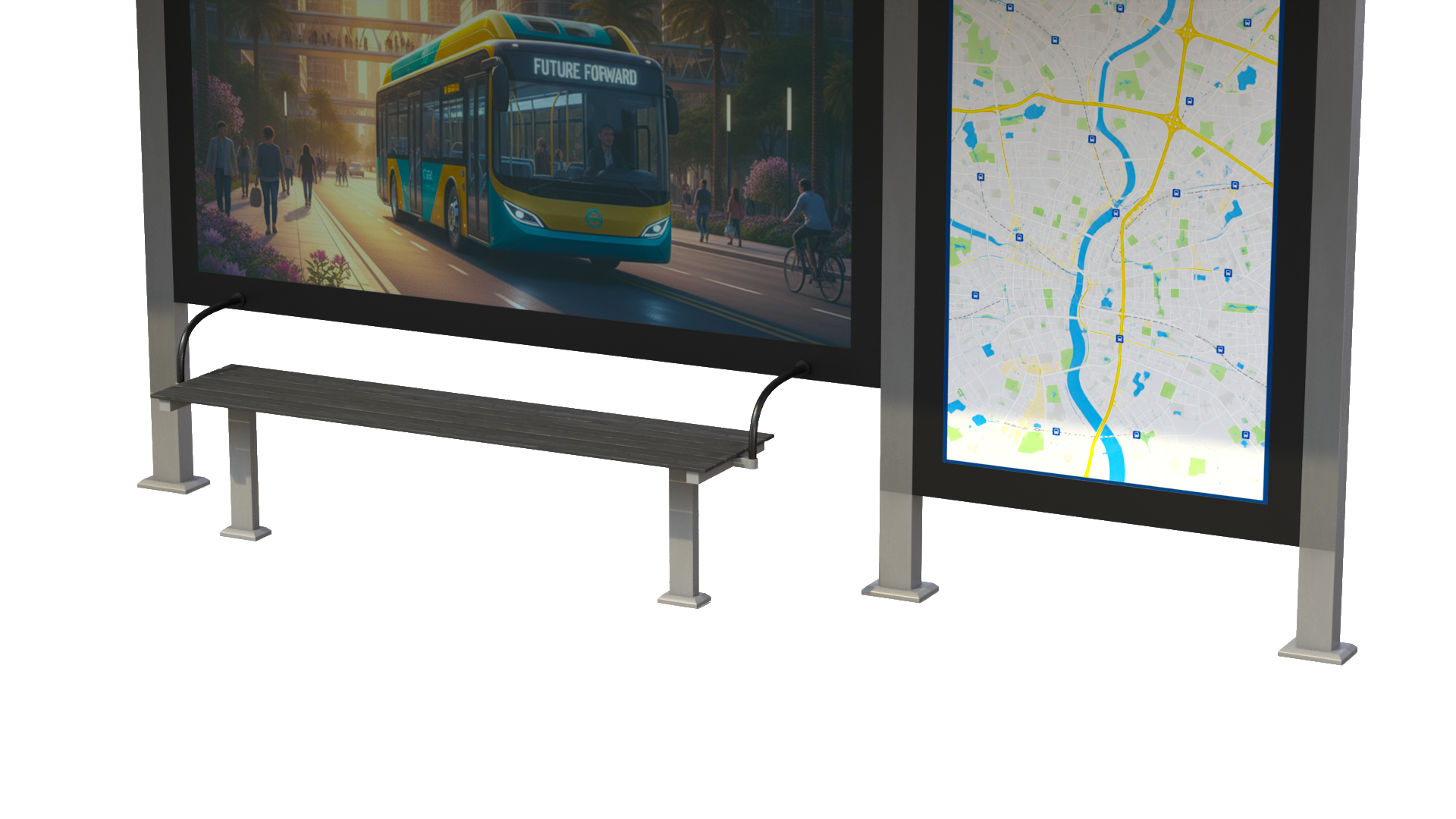 Transit Shelter - Smart Modular Display 3D Model
