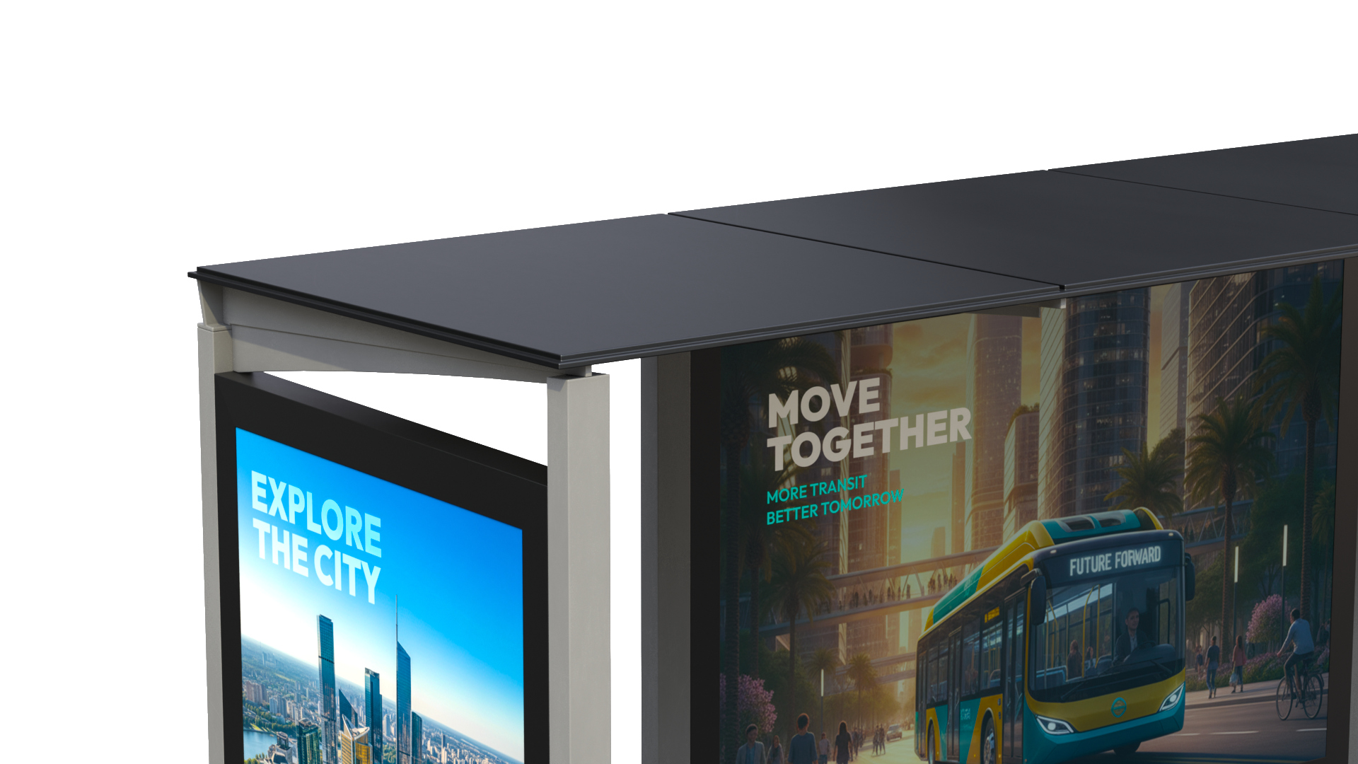 Transit Shelter - Smart Modular Display 3D Model