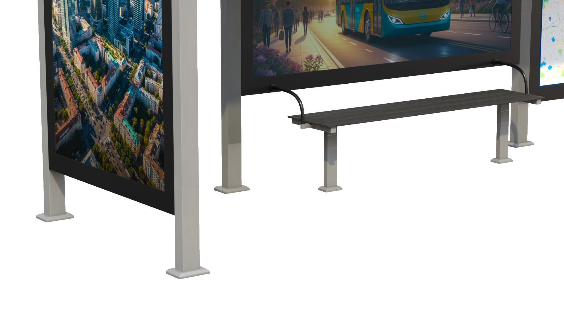 Transit Shelter - Smart Modular Display 3D Model