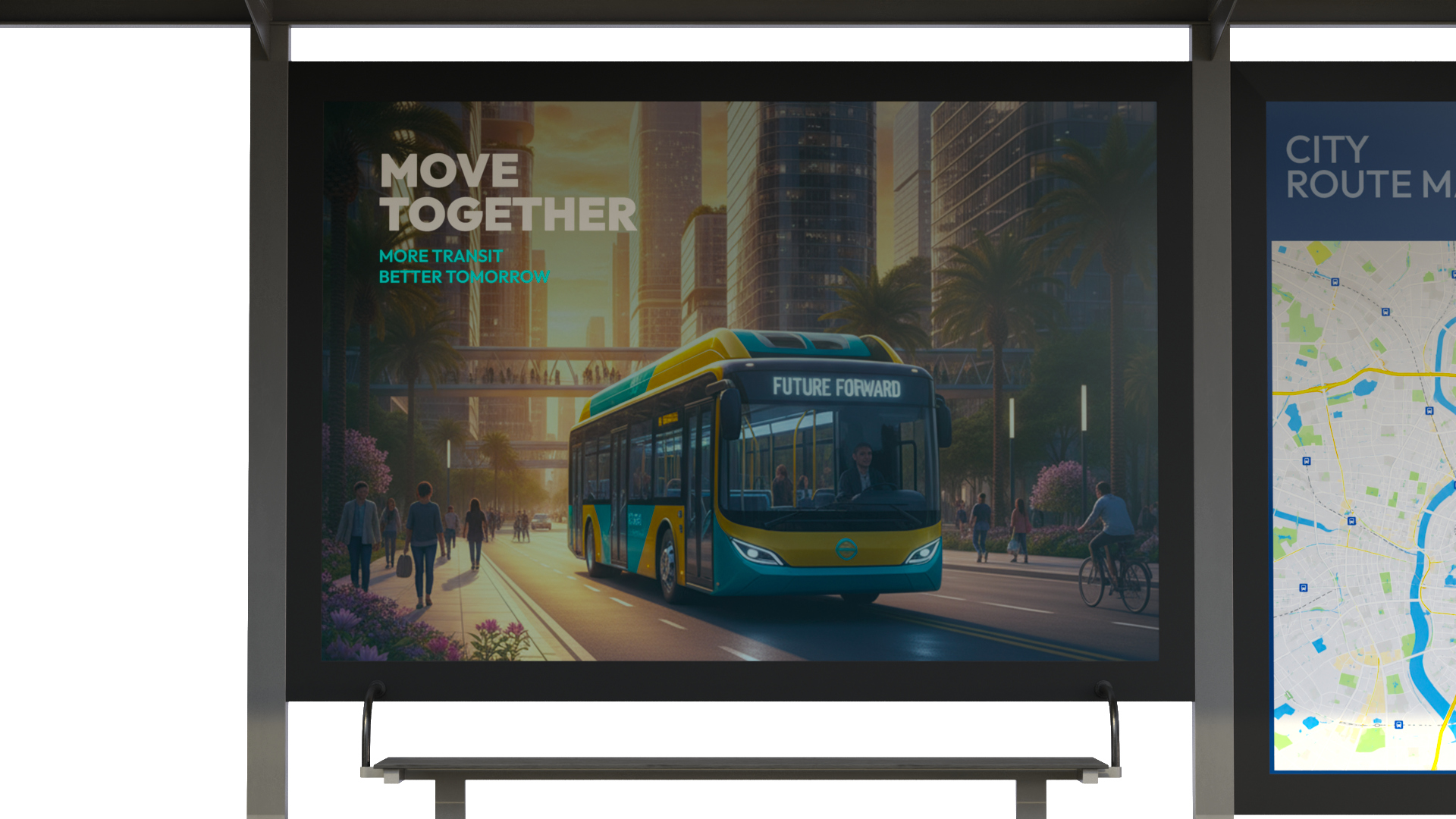 Transit Shelter - Smart Modular Display 3D Model
