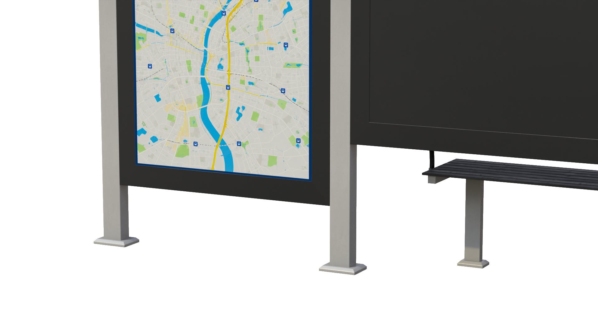 Transit Shelter - Smart Modular Display 3D Model