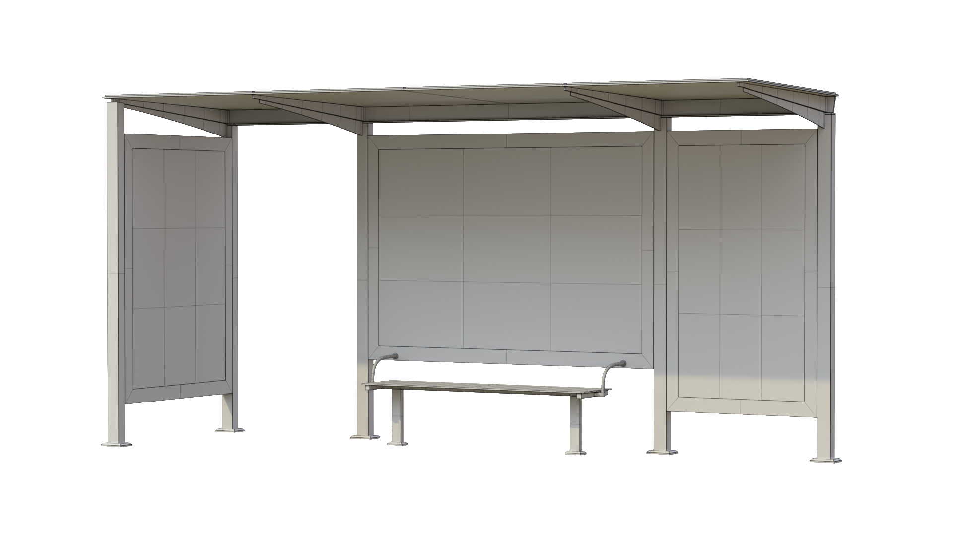 Transit Shelter - Smart Modular Display 3D Model