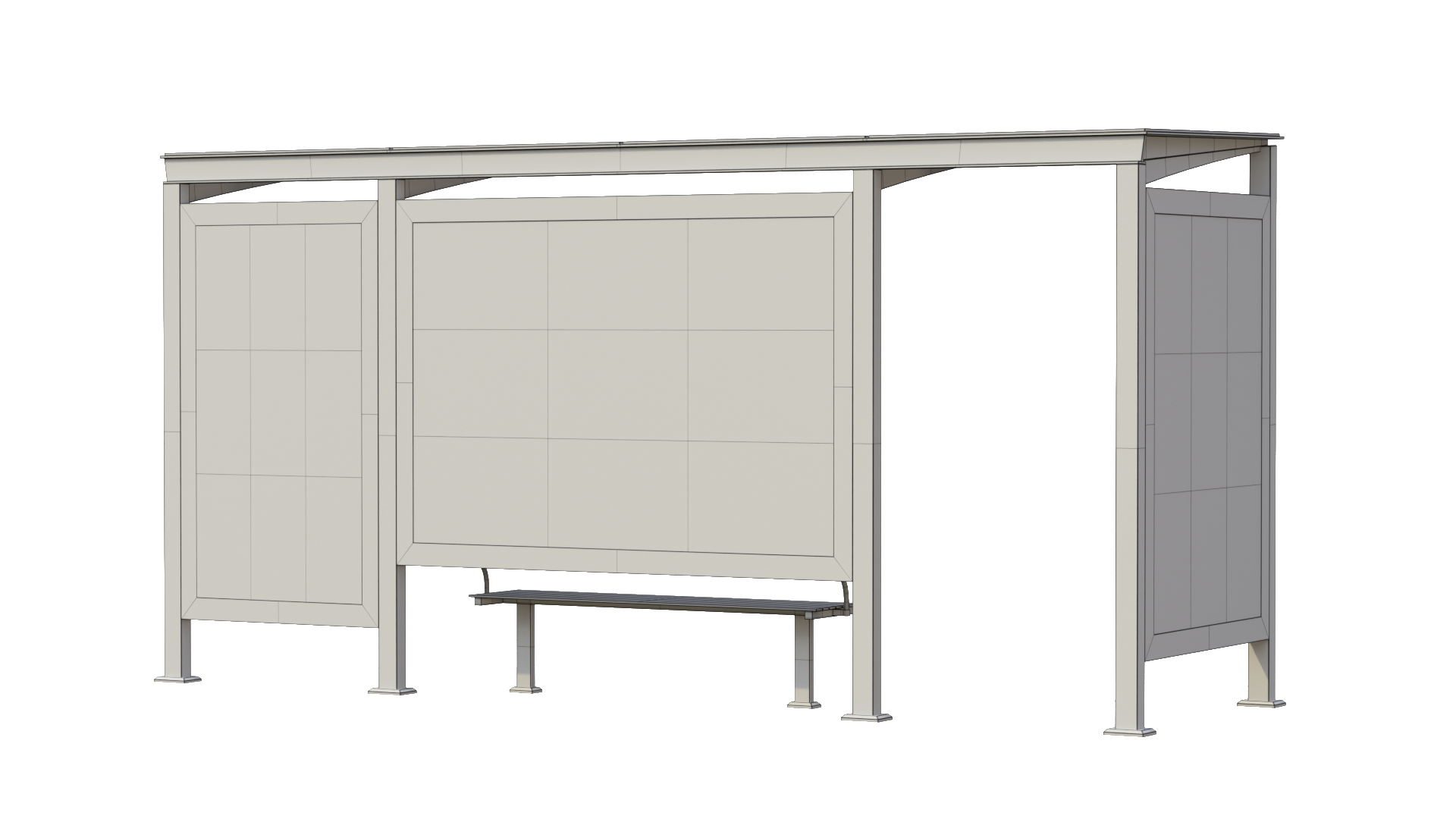 Transit Shelter - Smart Modular Display 3D Model