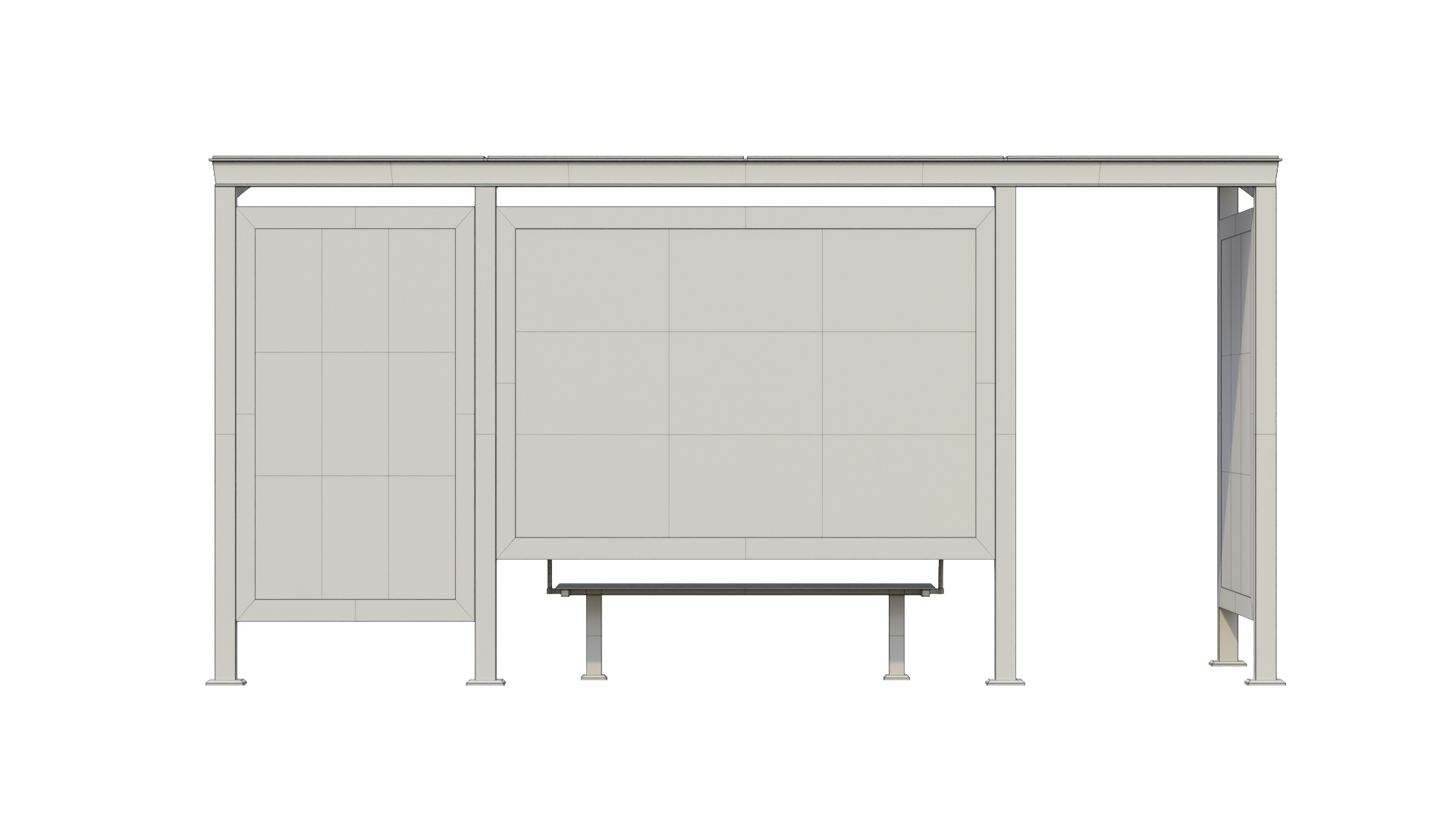 Transit Shelter - Smart Modular Display 3D Model