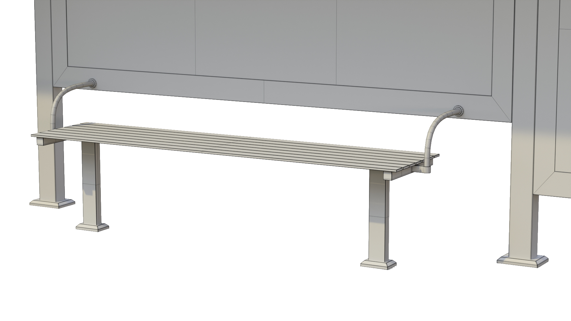 Transit Shelter - Smart Modular Display 3D Model