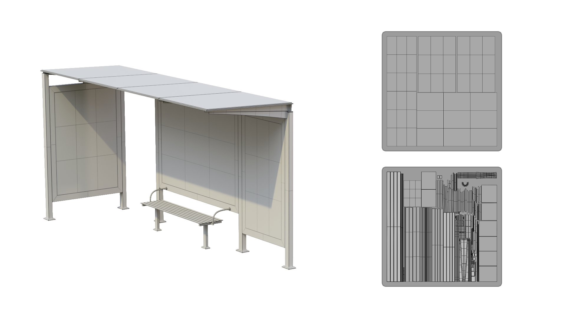 Transit Shelter - Smart Modular Display 3D Model