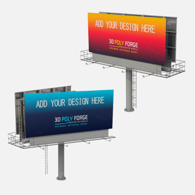 Unipole Billboards - Double-Side Panel Duo