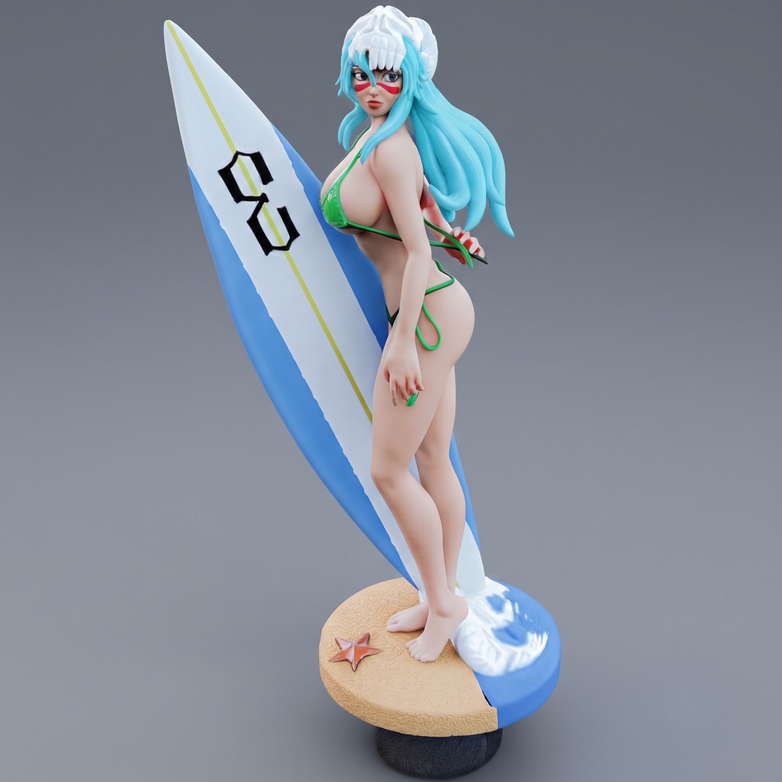 Bleach Nelliel Surfer Girls 3D Print Model 3D Model