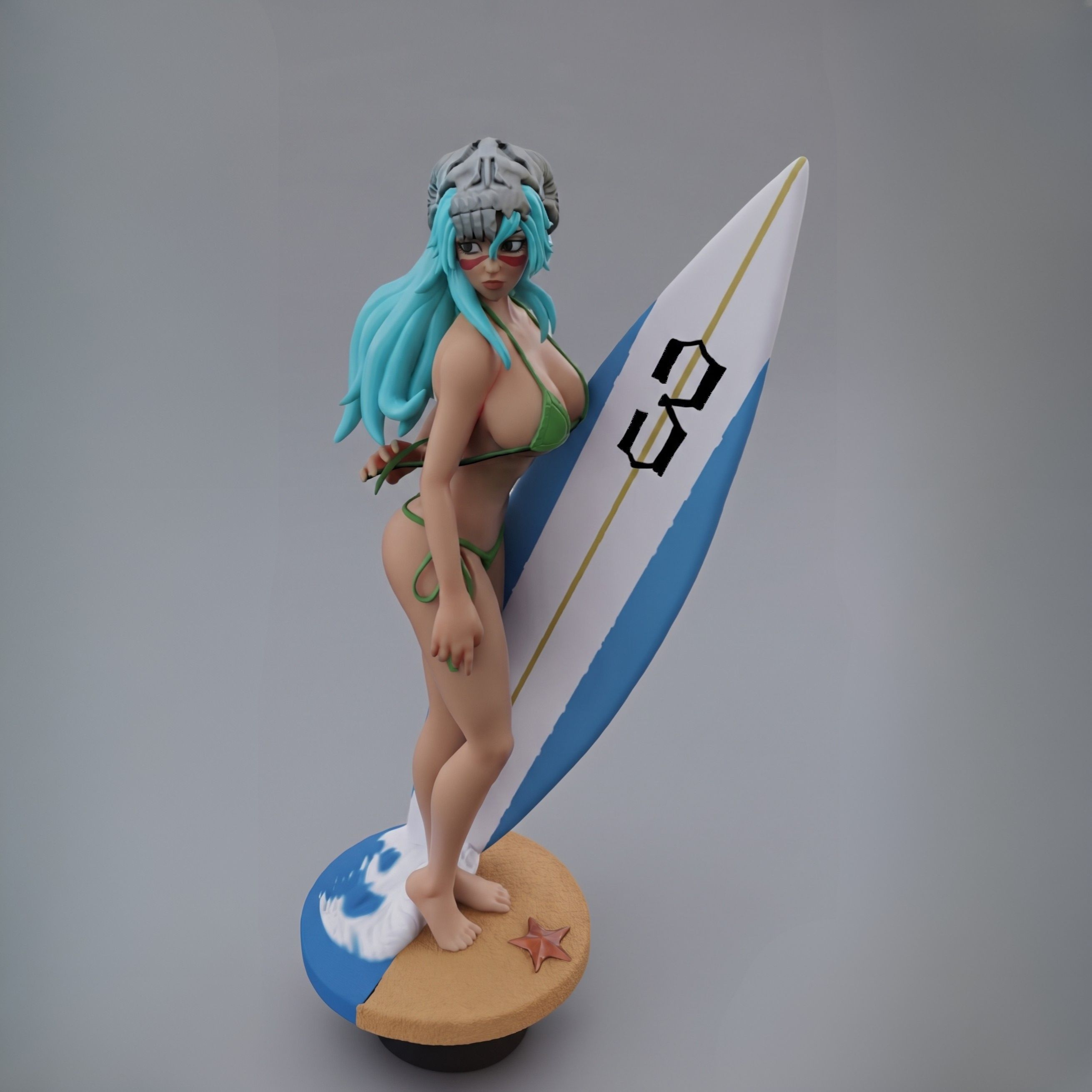 Bleach Nelliel Surfer Girls 3D Print Model 3D Model