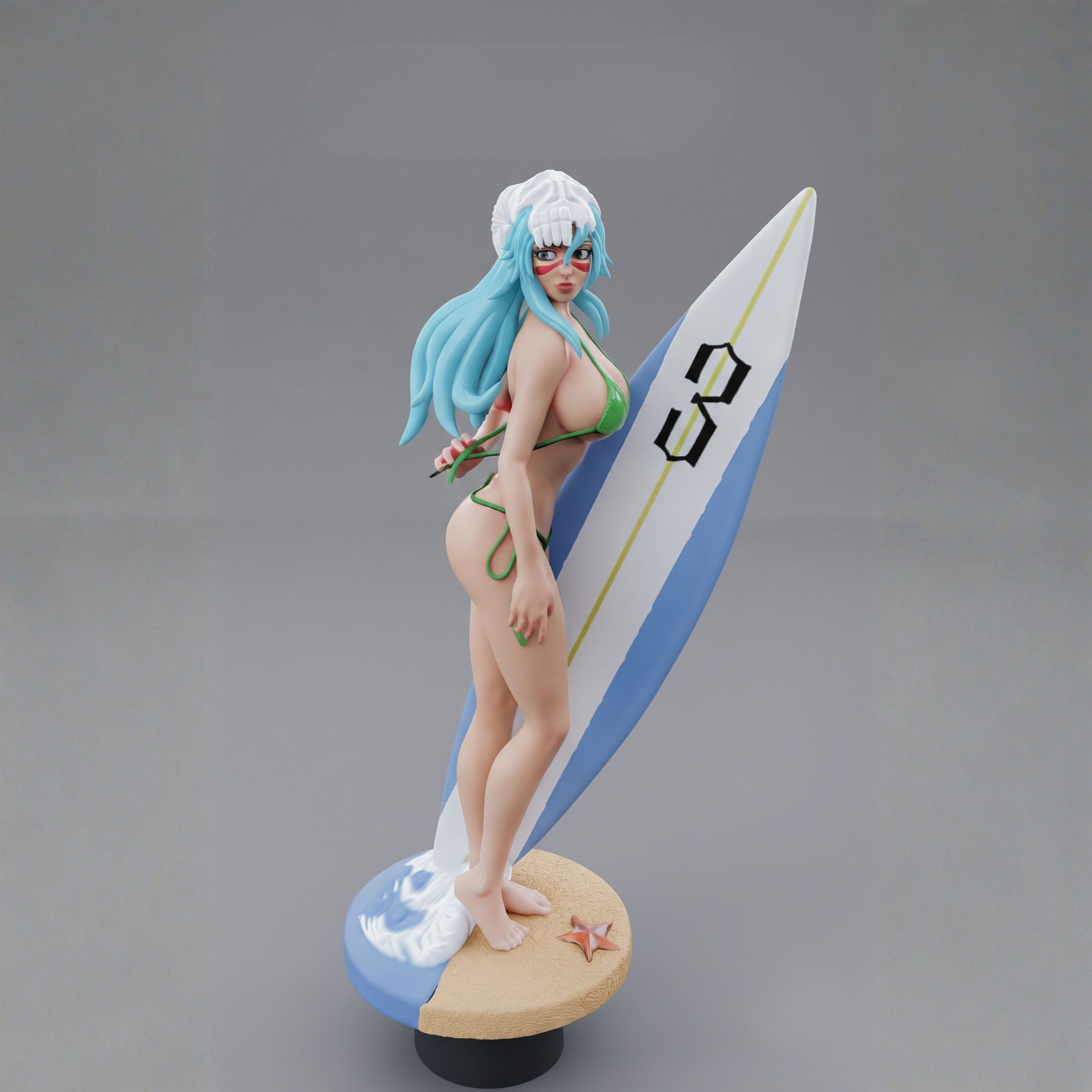 Bleach Nelliel Surfer Girls 3D Print Model 3D Model