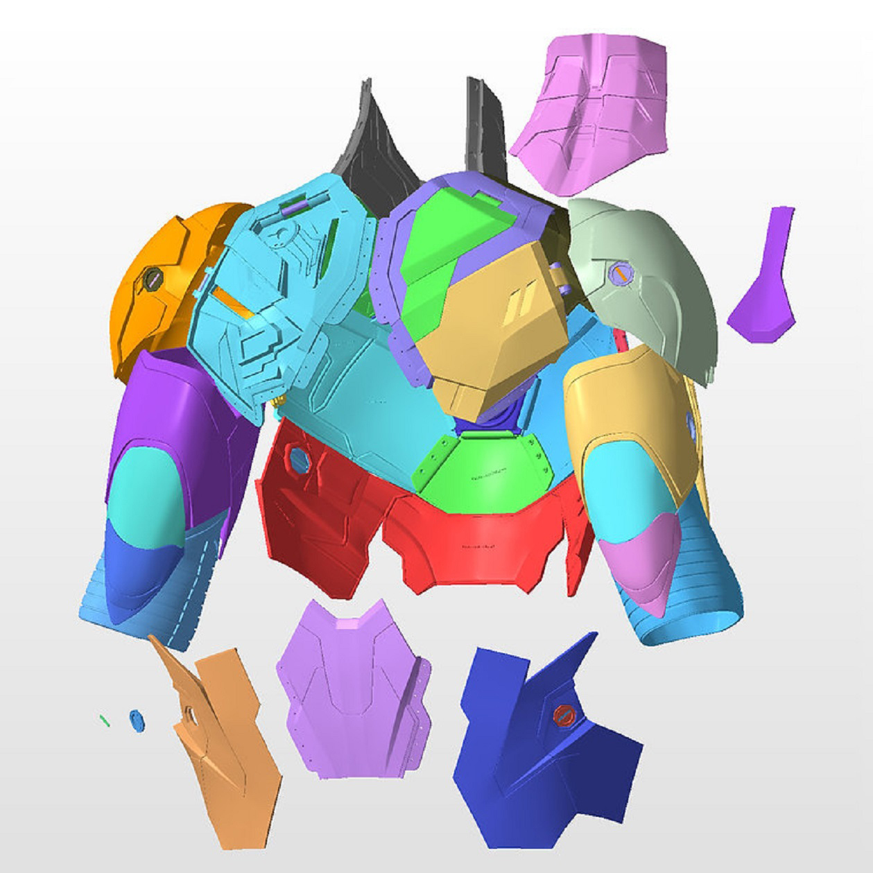 Iron Man Mark XLVI XLVII Armor MK 46 47 3D Print Model 3D Model