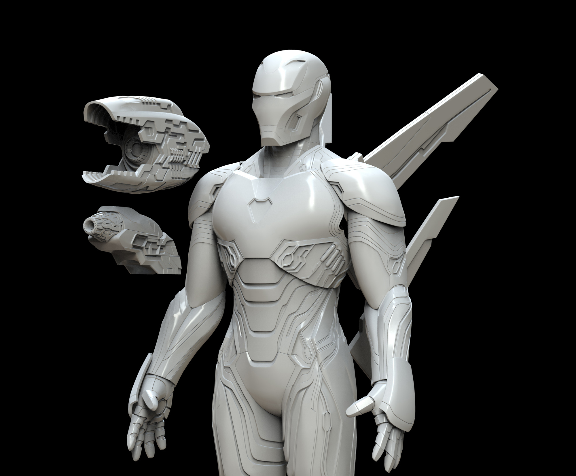 Iron Man MK 50 Full Body Armor Suit 3D Print Model 3D Model