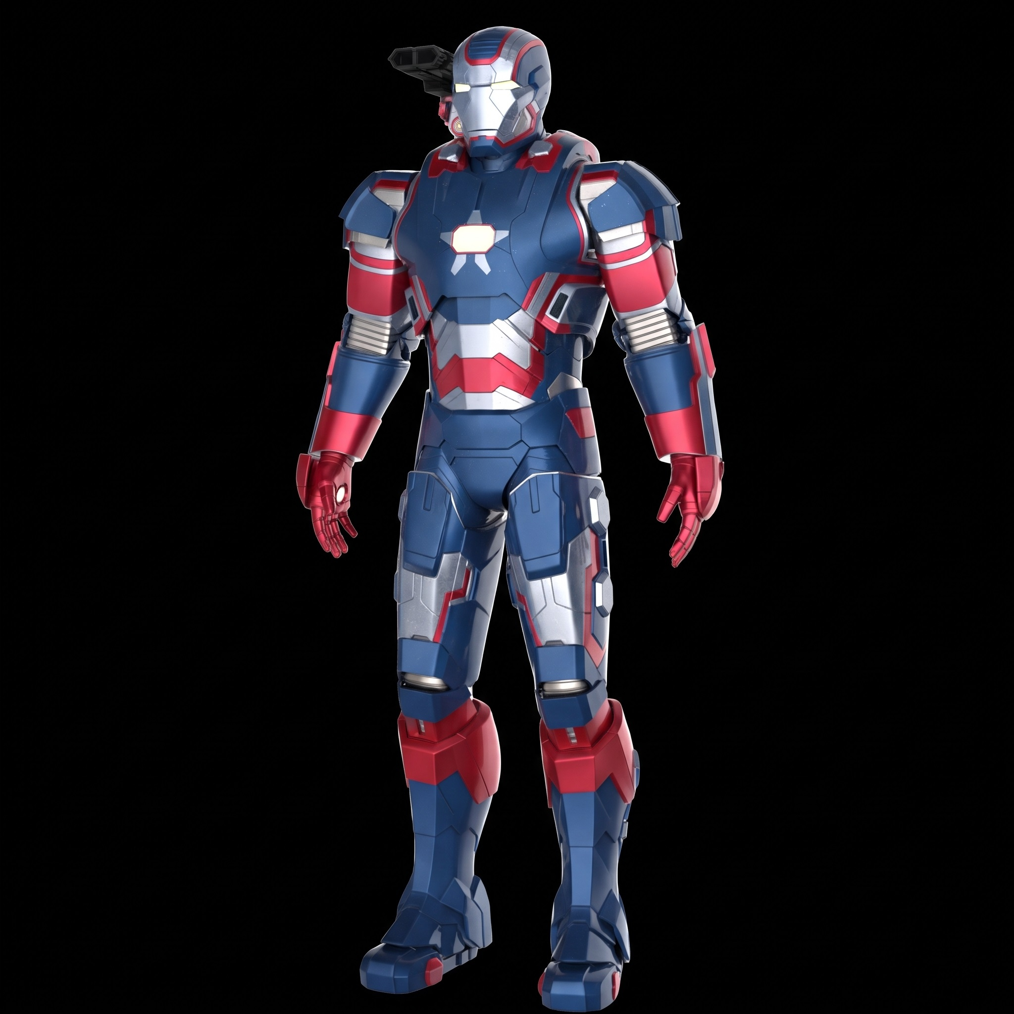 Iron Man Patriot Armor Suit From Iron Man 3 3D Print Model 3D Model