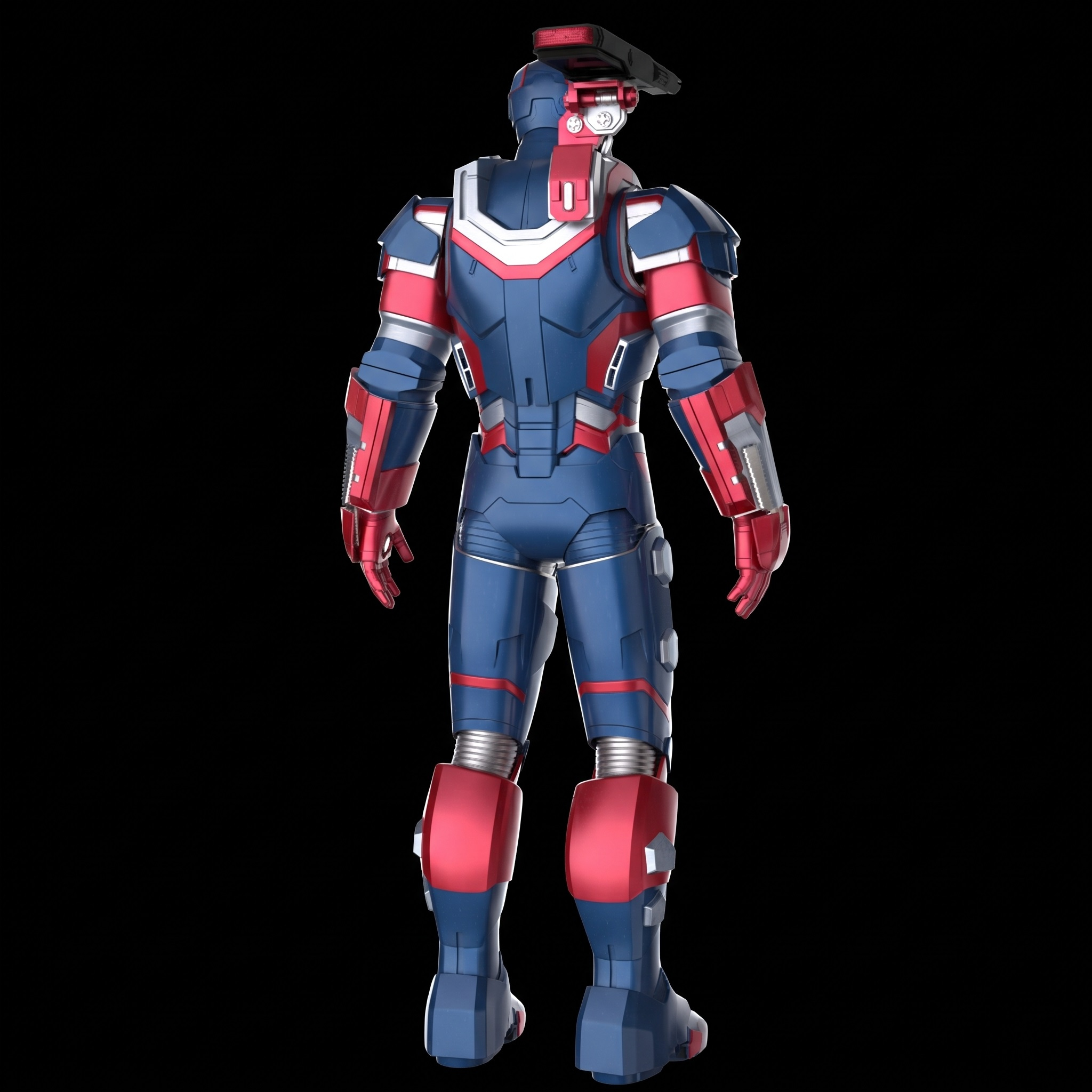 Iron Man Patriot Armor Suit From Iron Man 3 3D Print Model 3D Model