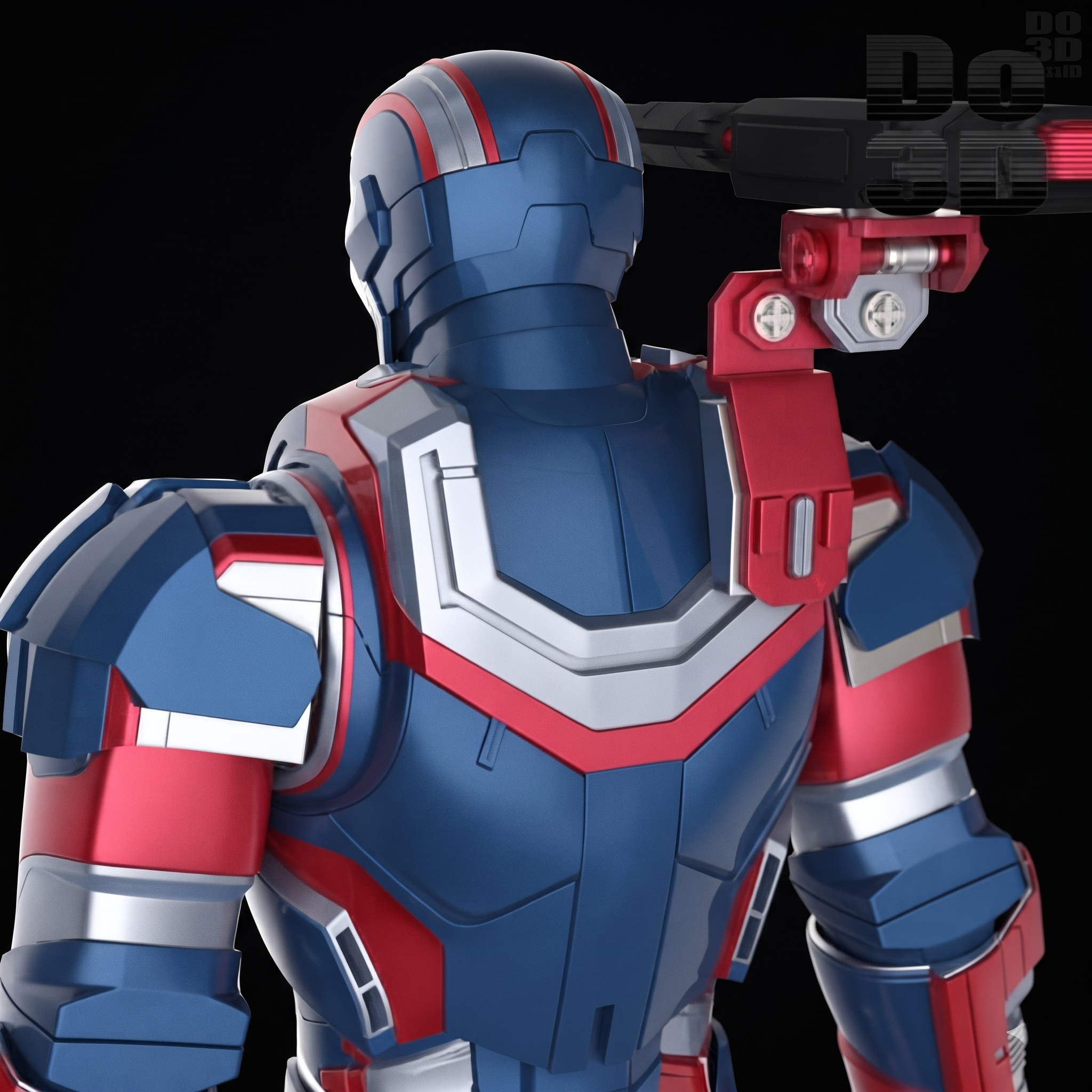 Iron Man Patriot Armor Suit From Iron Man 3 3D Print Model 3D Model