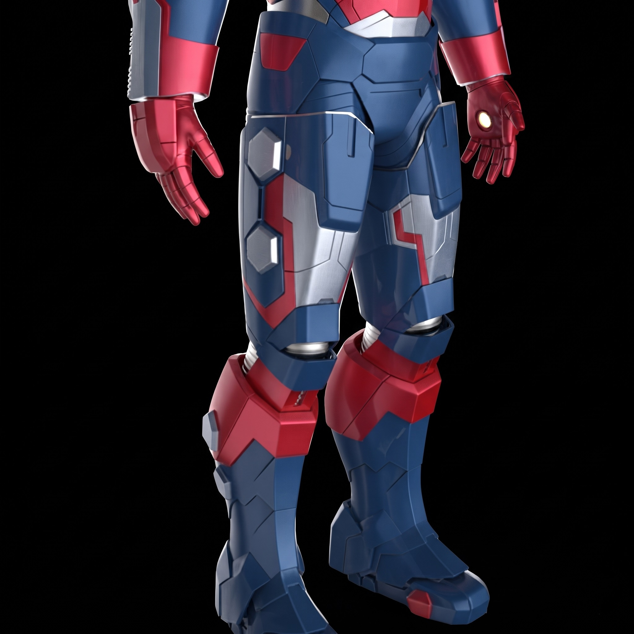 Iron Man Patriot Armor Suit From Iron Man 3 3D Print Model 3D Model
