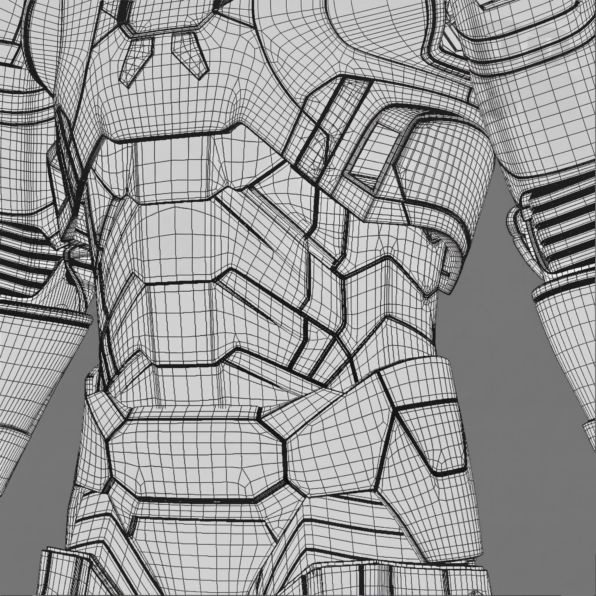 Iron Man Patriot Armor Suit From Iron Man 3 3D Print Model 3D Model