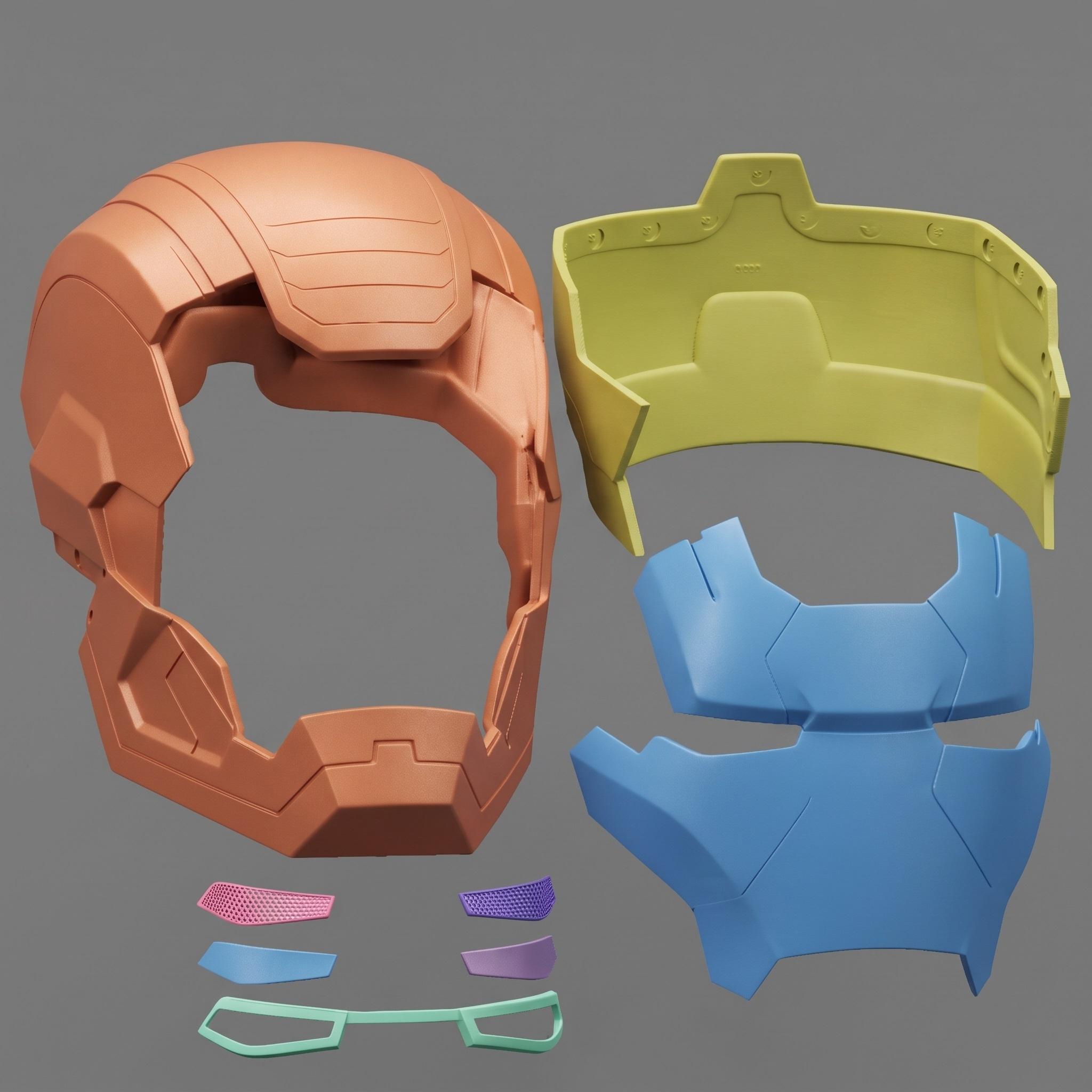 Iron Man Patriot Armor Suit From Iron Man 3 3D Print Model 3D Model