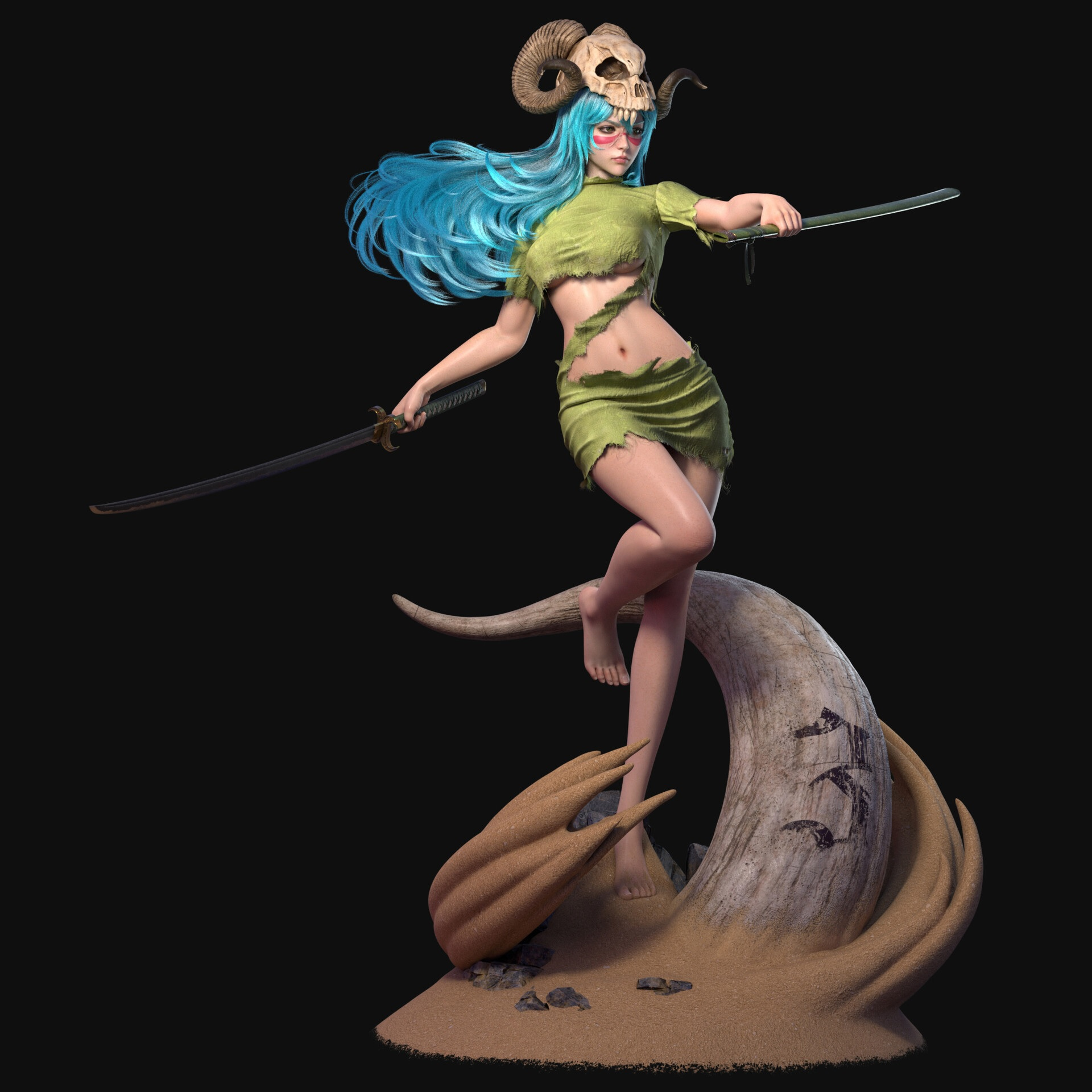 Nelliel Bleach Figure 3D Print Model 3D Model