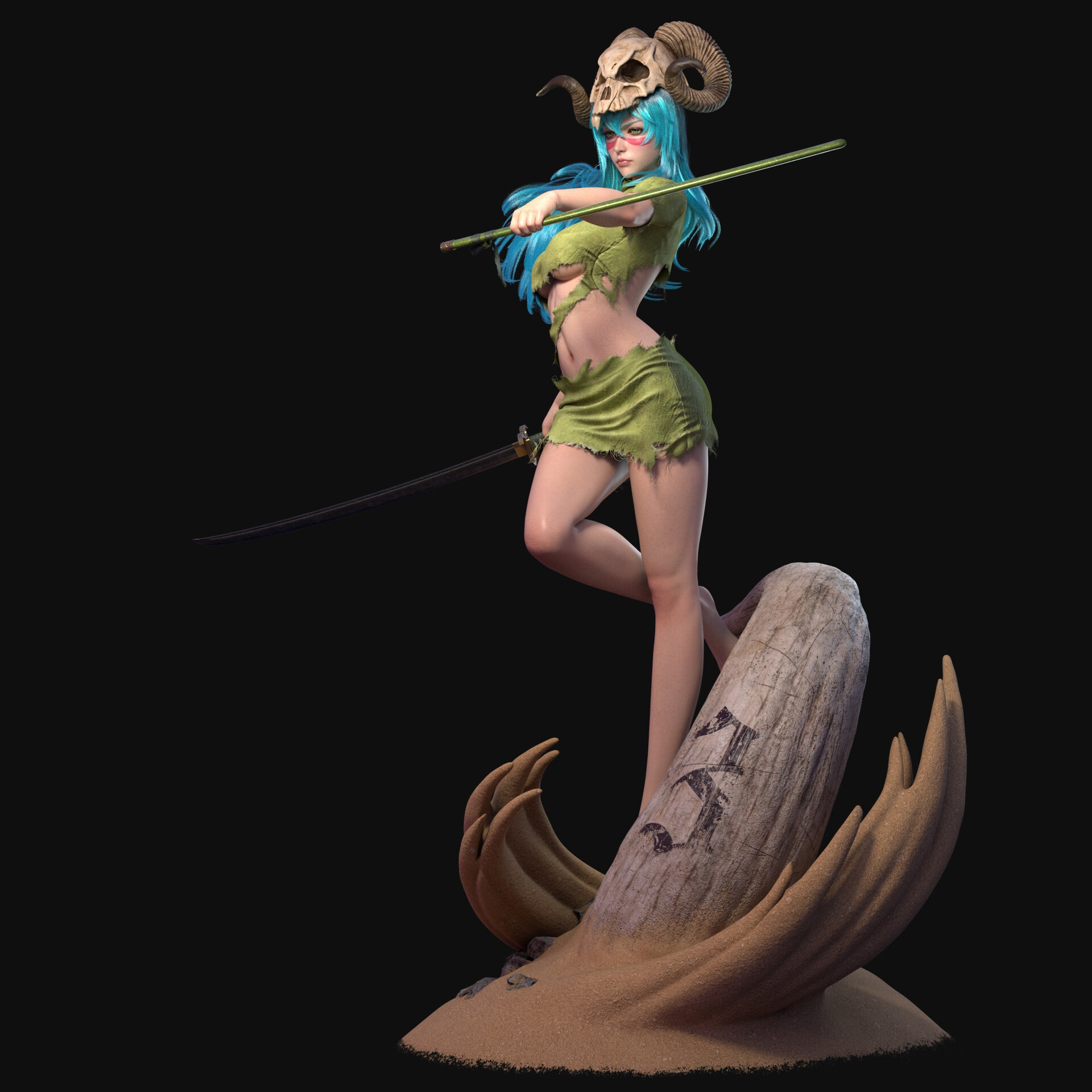 Nelliel Bleach Figure 3D Print Model 3D Model