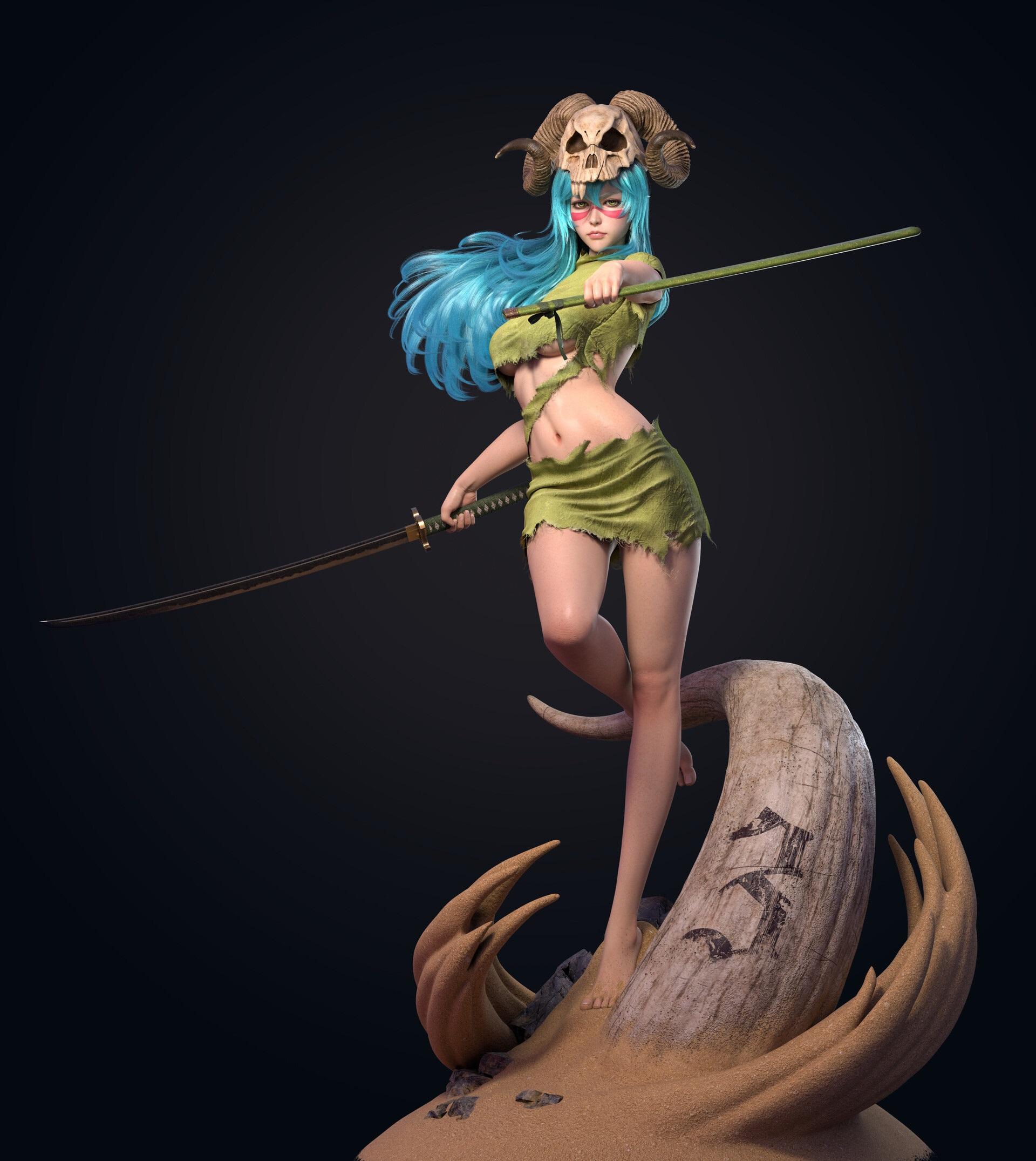Nelliel Bleach Figure 3D Print Model 3D Model