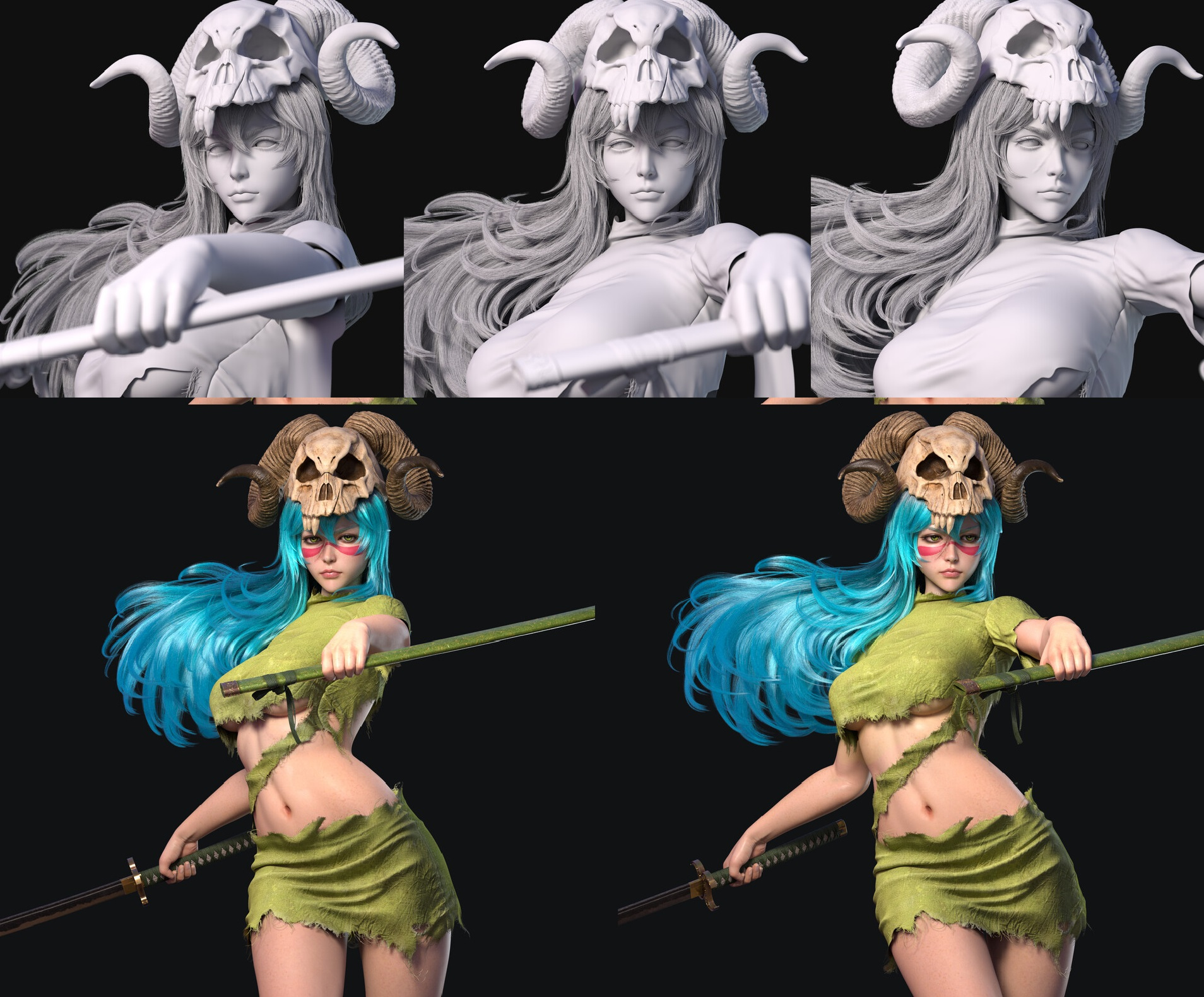Nelliel Bleach Figure 3D Print Model 3D Model