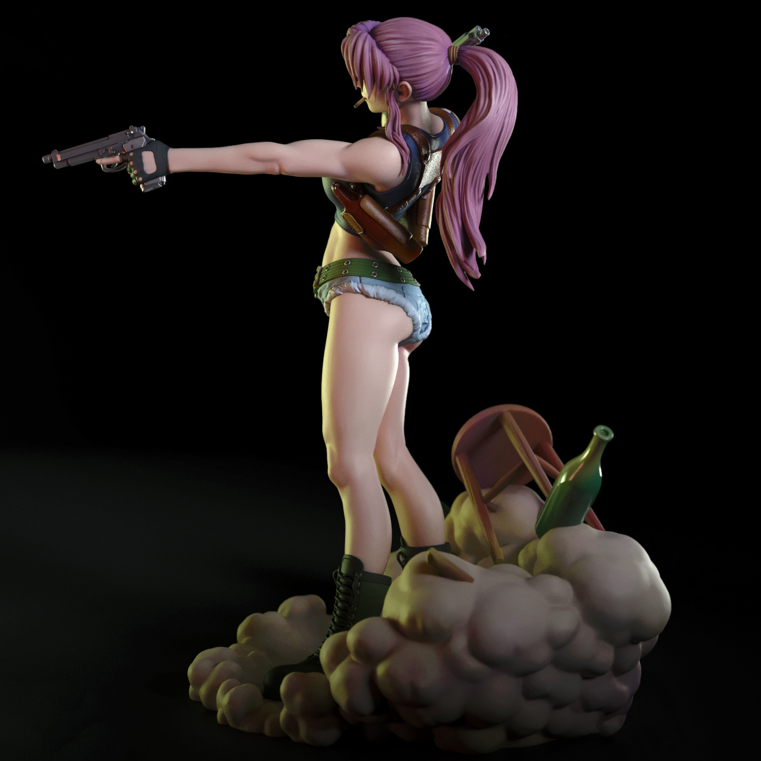 Revy - Black Lagoon 3D Print Model 3D Model