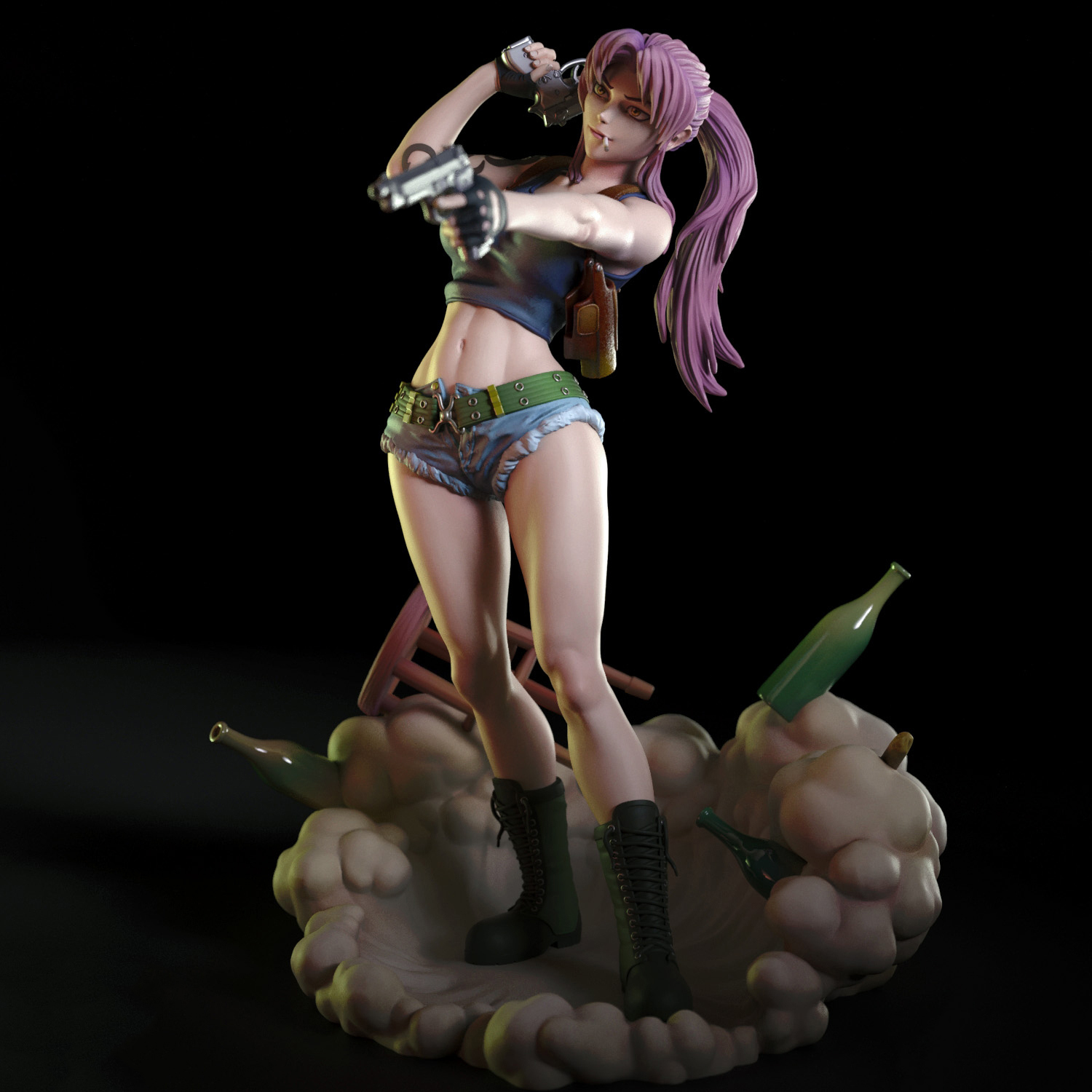 Revy - Black Lagoon 3D Print Model 3D Model