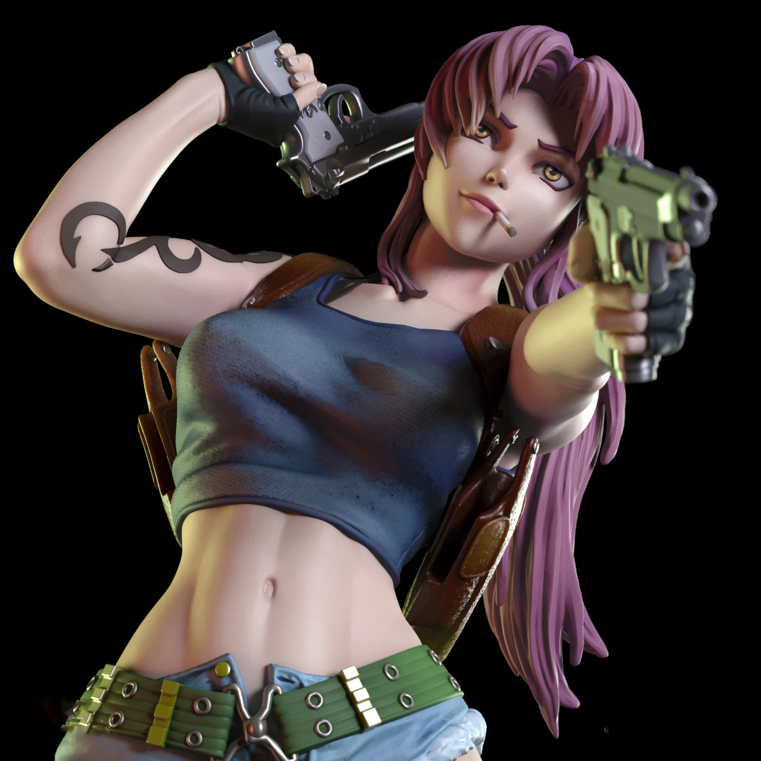 Revy - Black Lagoon 3D Print Model 3D Model