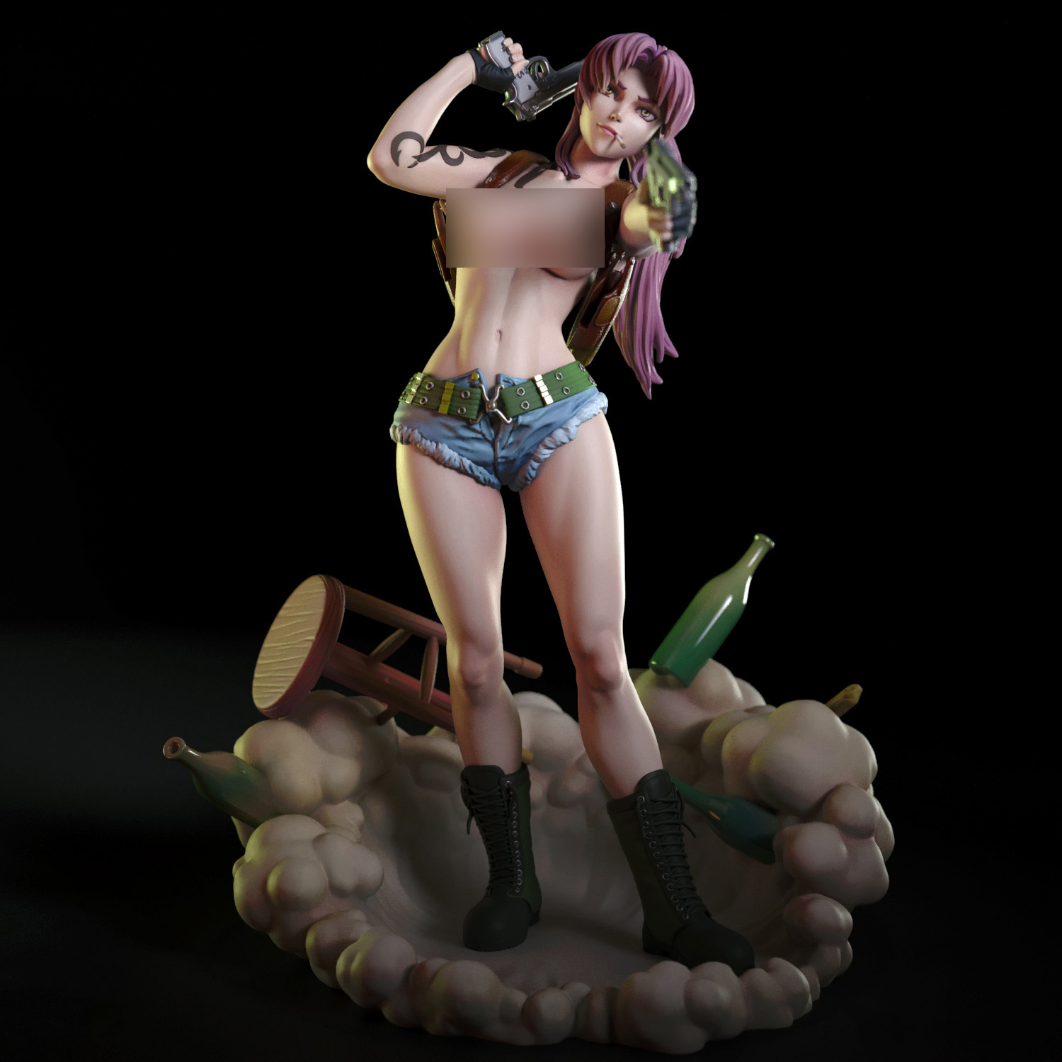 Revy - Black Lagoon 3D Print Model 3D Model