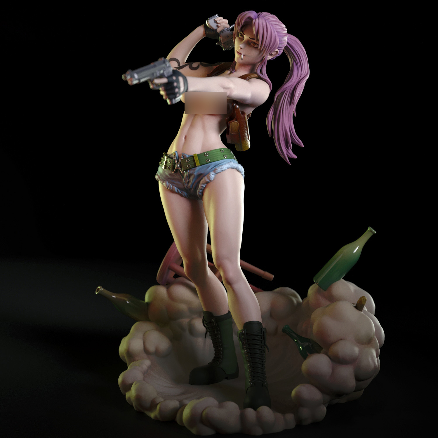 Revy - Black Lagoon 3D Print Model 3D Model