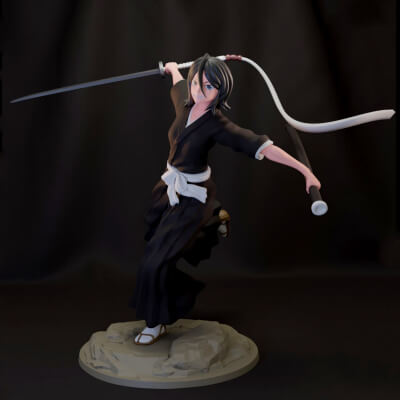 Rukia Kuchiki Figures 3D Print Model