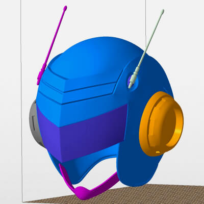 SaiyaMan Gohan Helmet Dragon Ball 3D Print Model