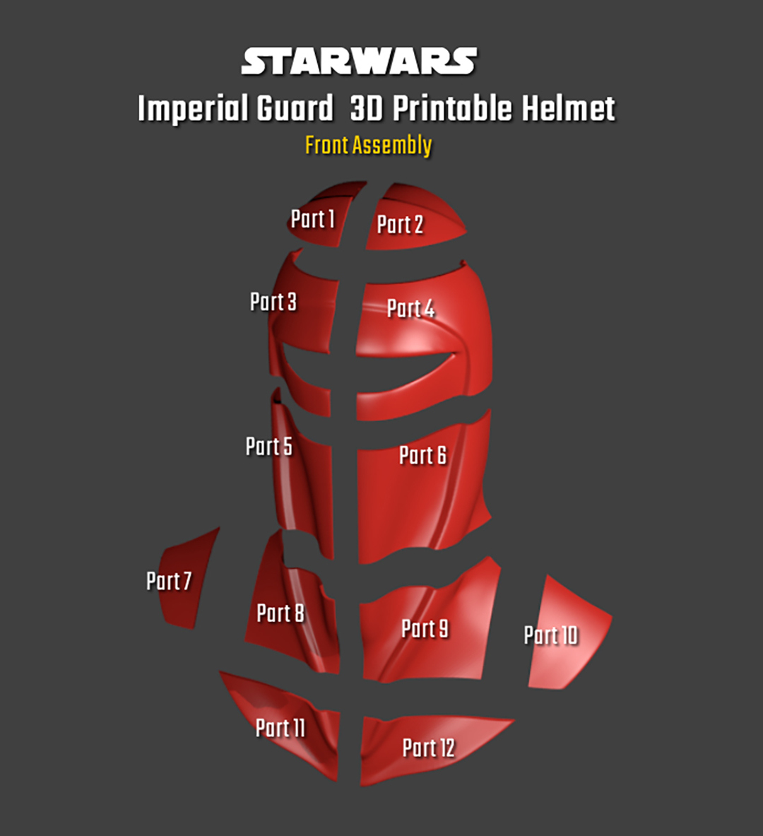 Star Wars Imperial Guard Helmet 3D Print Model 3D Model