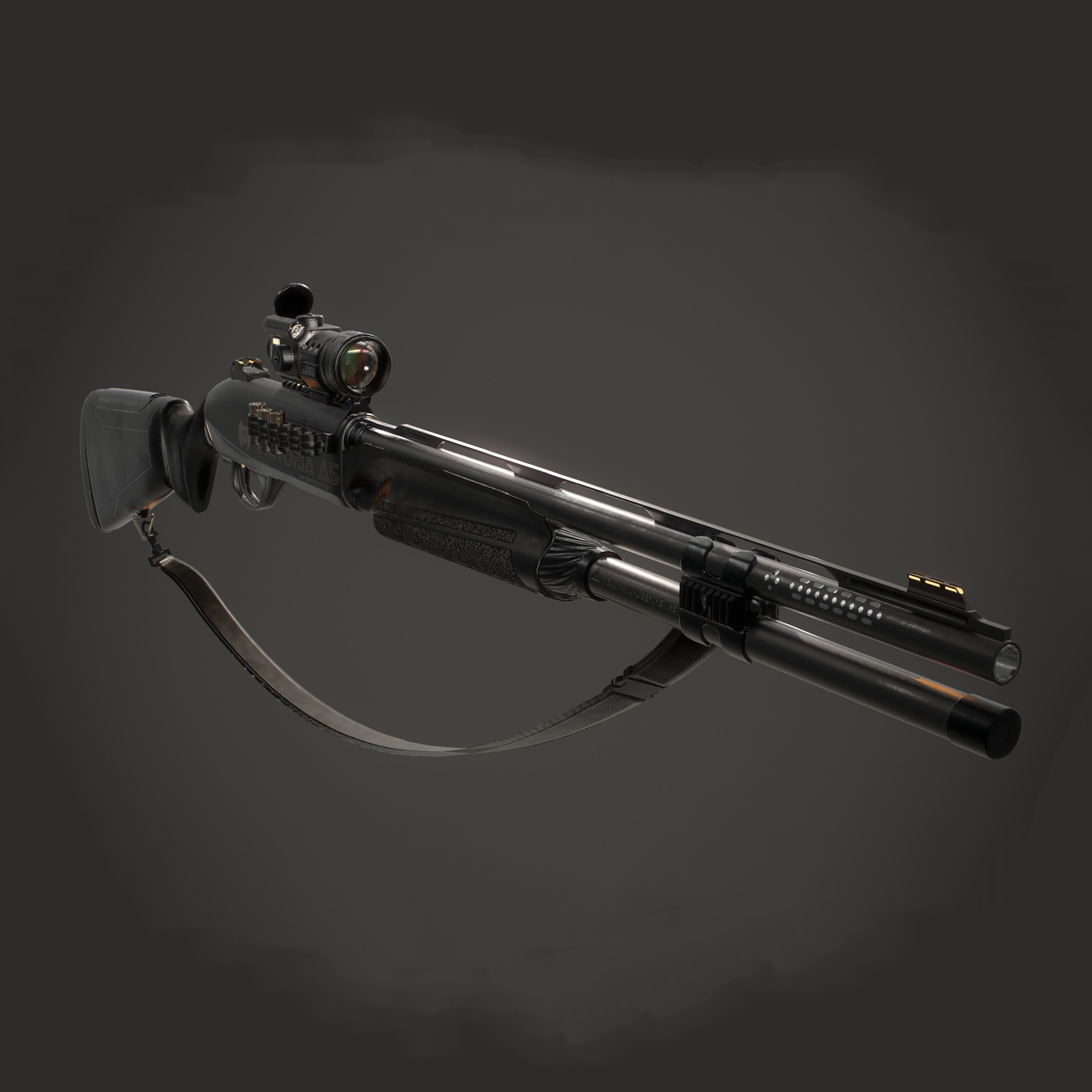 Tactical Shotgun Longinus Victoria A5 3D Model 3D Model