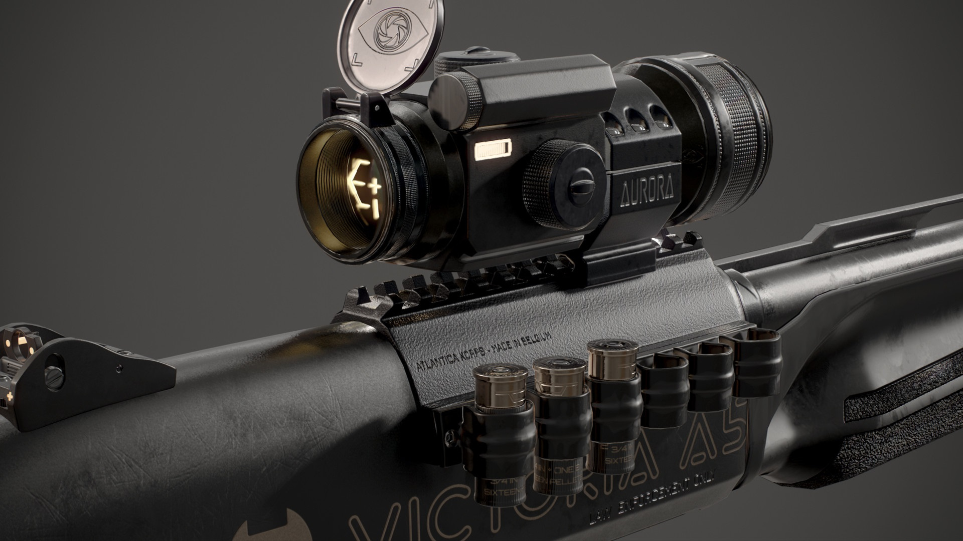 Tactical Shotgun Longinus Victoria A5 3D Model 3D Model