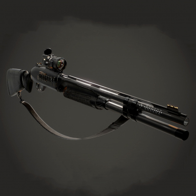 Tactical Shotgun Longinus Victoria A5 3D Model 3D Model
