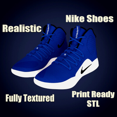 Realistic Basketball Shoes 3D Model (Nike)