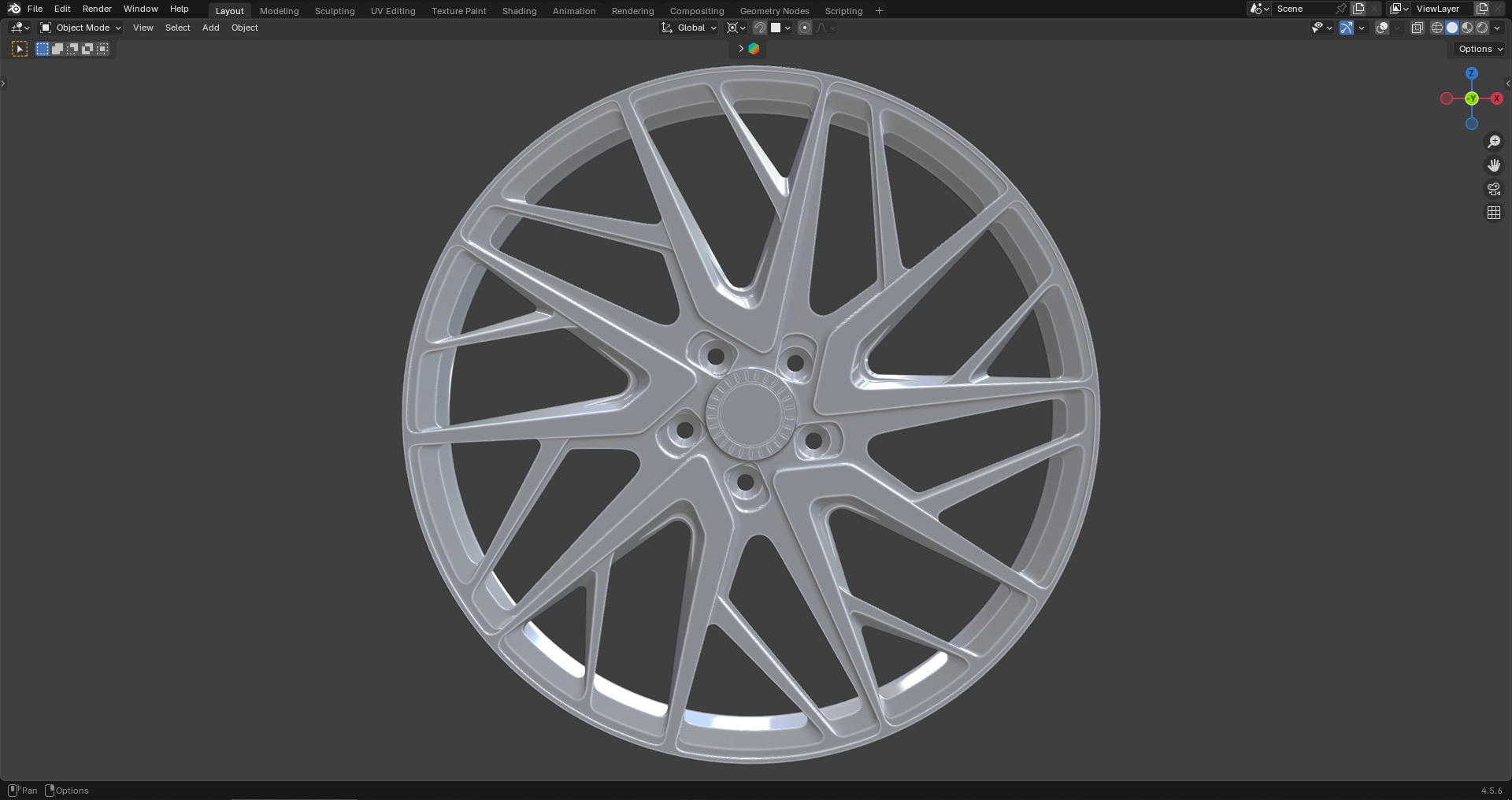 Forgiato Tec Mono 1.17 Rim 3D Model