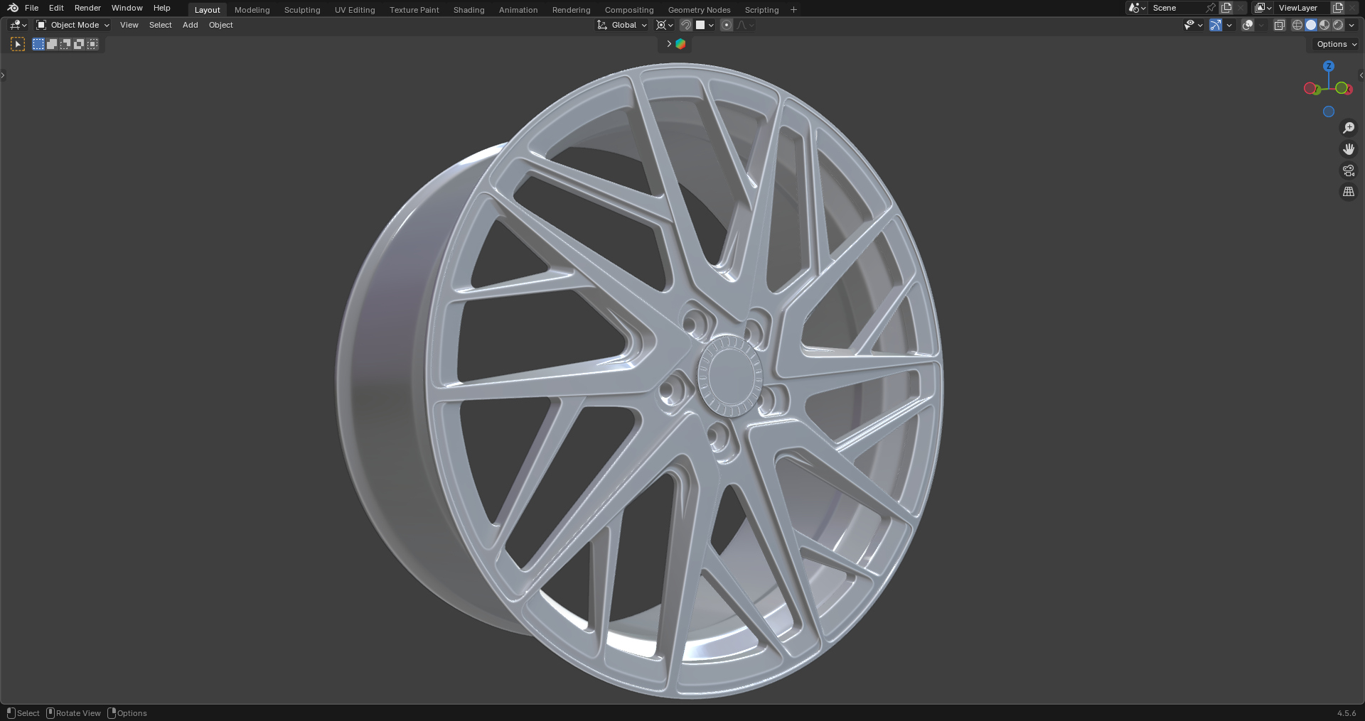 Forgiato Tec Mono 1.17 Rim 3D Model