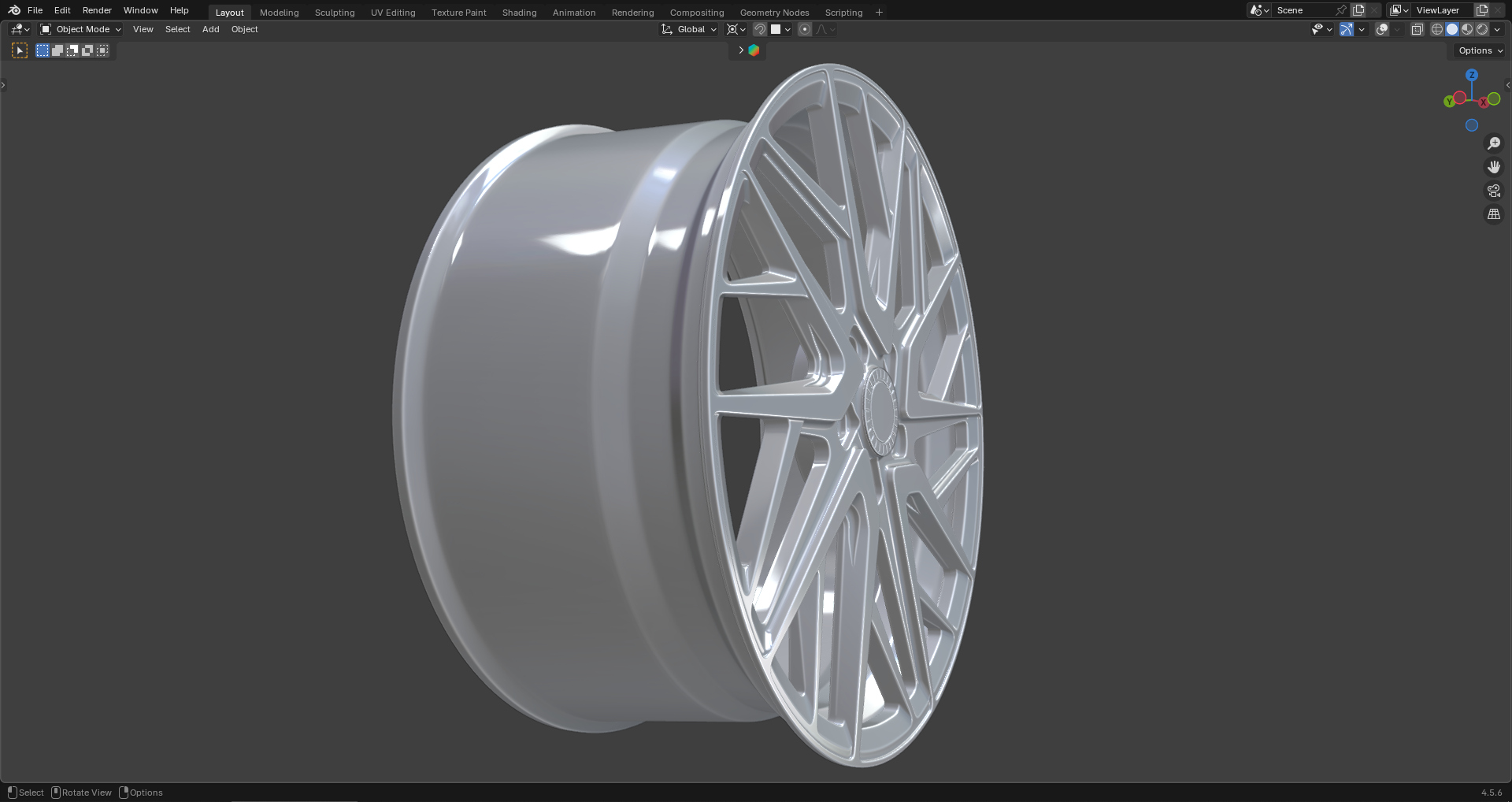 Forgiato Tec Mono 1.17 Rim 3D Model